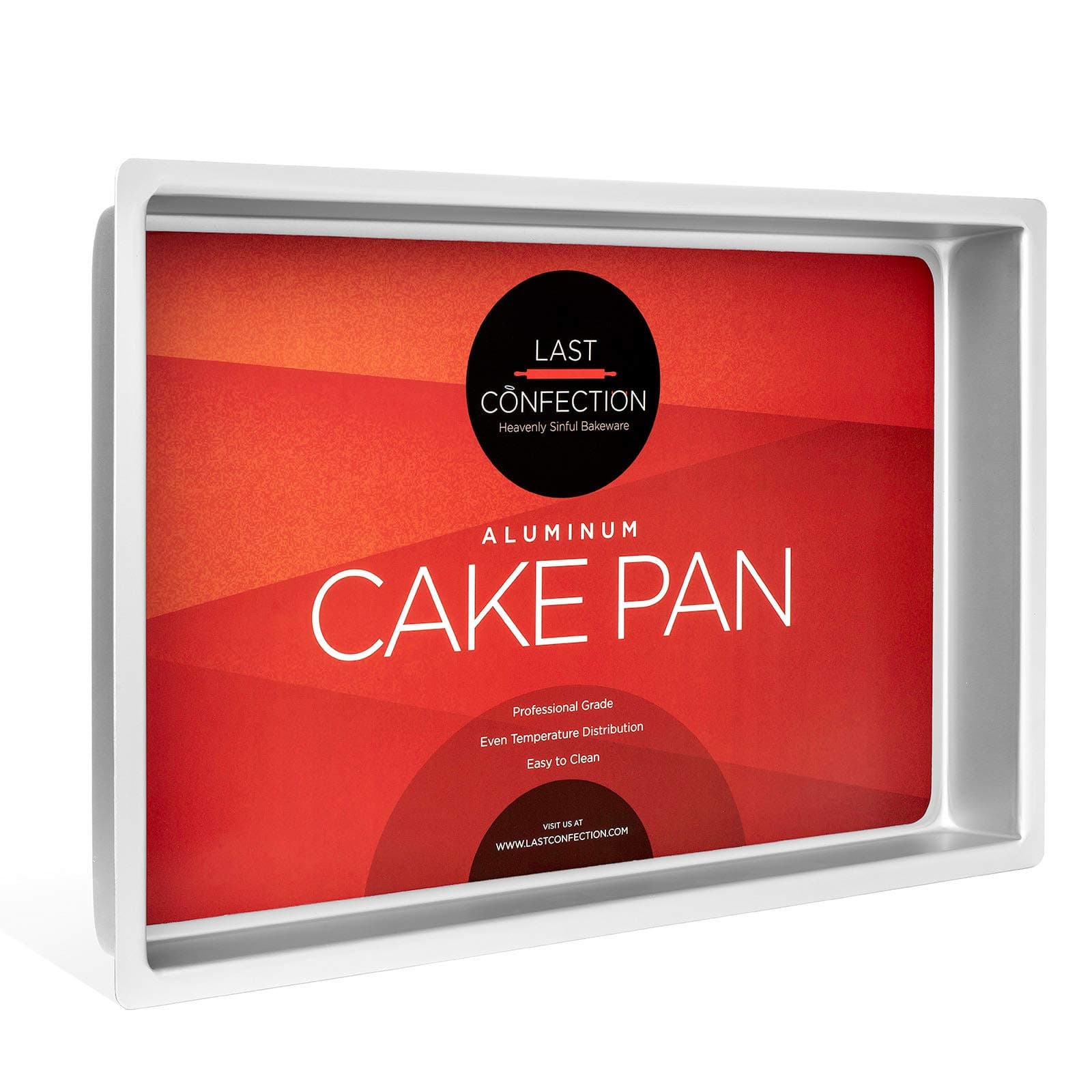 Last Confection 7" x 11" x 2" Deep Rectangular Aluminum Cake Pan - Professional Bakeware