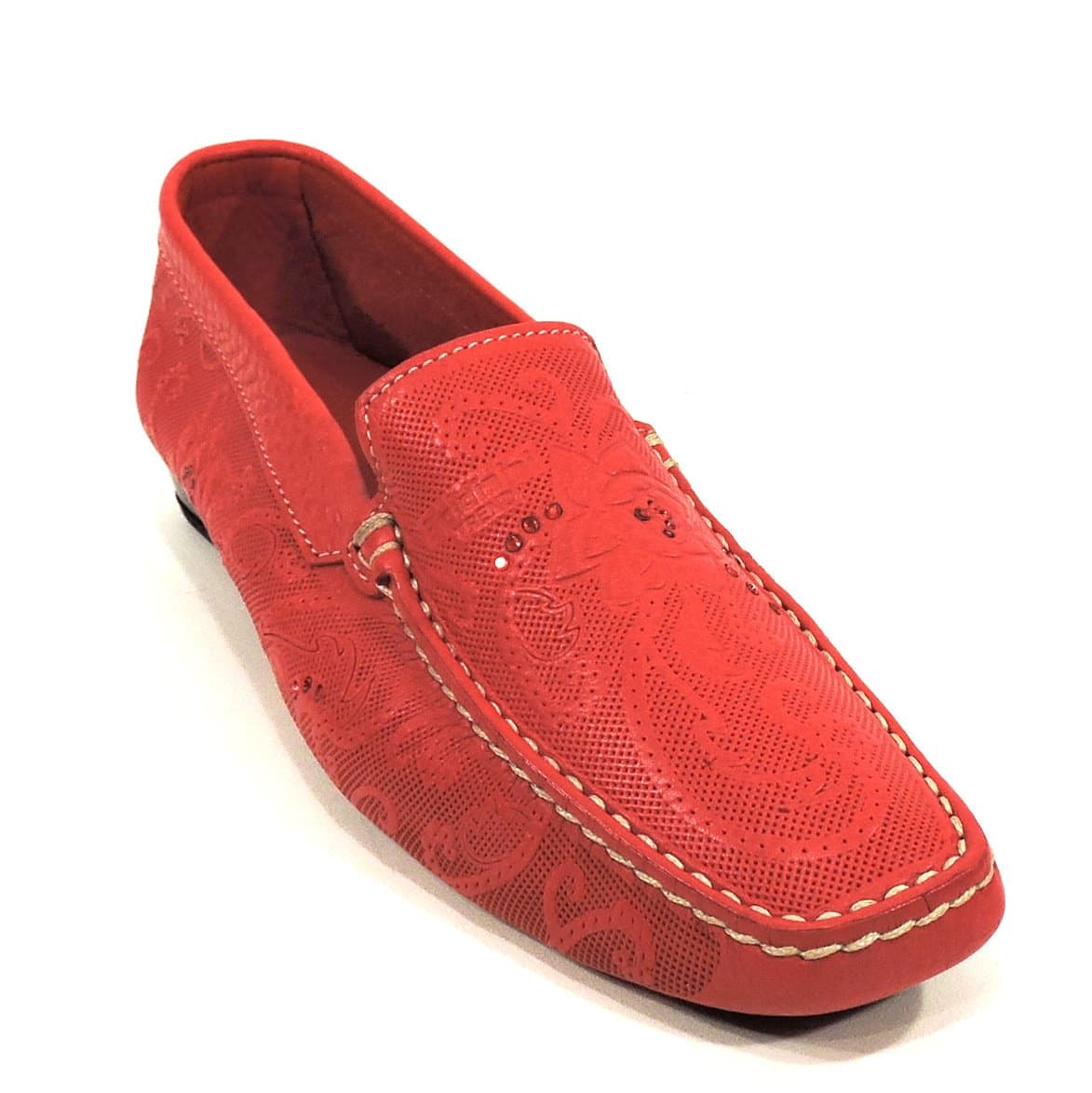 Women's RED Leather Moccasins