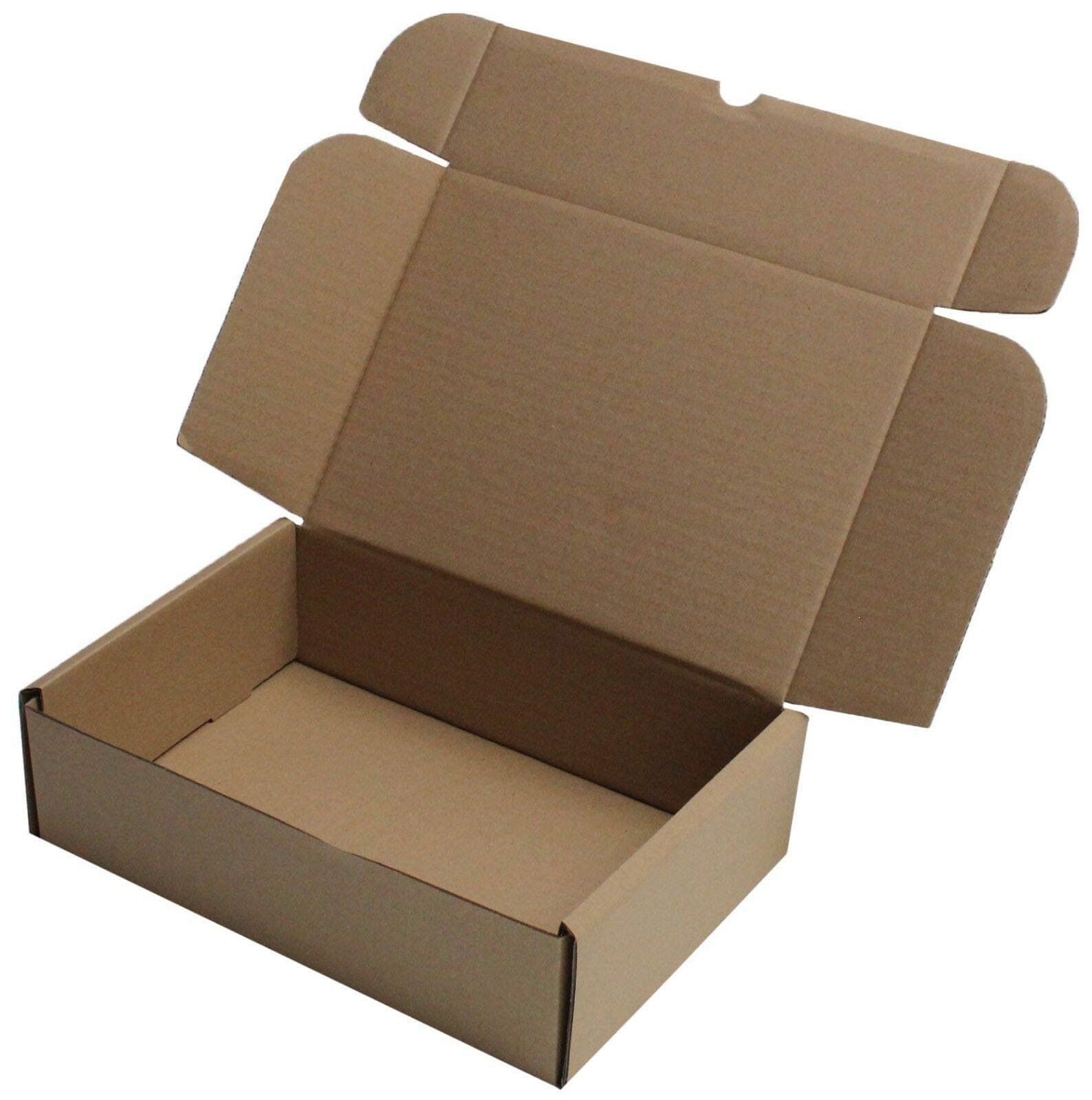 WHITE OR BROWN SHIPPING CARDBOARD BOXES POSTAL MAILING GIFT PACKET SMALL PARCEL (15" x 11" x 5", BROWN, 20)
