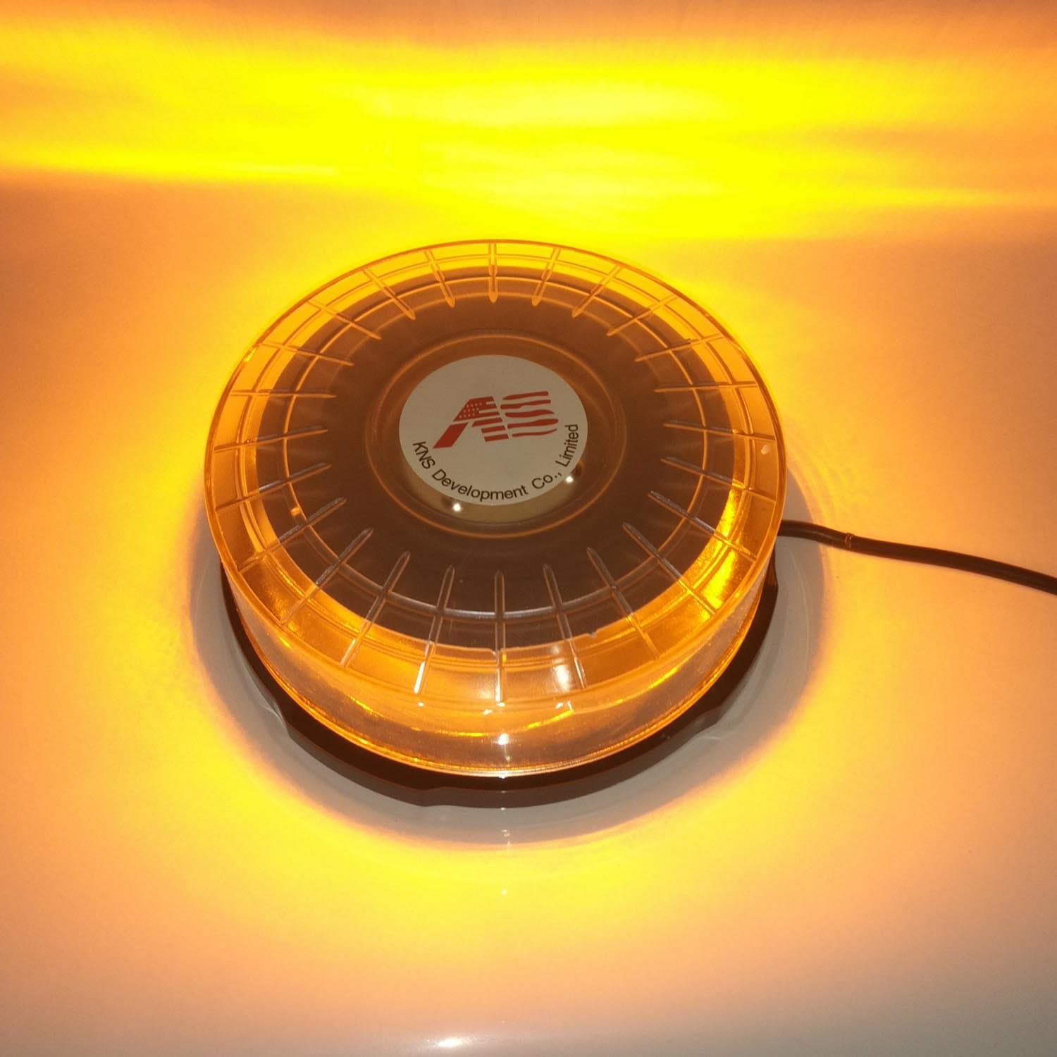 Super-bright 3 Watt Light Bead Round Led Car Ceiling Lamp12 Modes 72W 24-LED High Intensity Emergency Vehicle Strobe and Rotating Light Beacon with Magnetic Mounts (Amber)