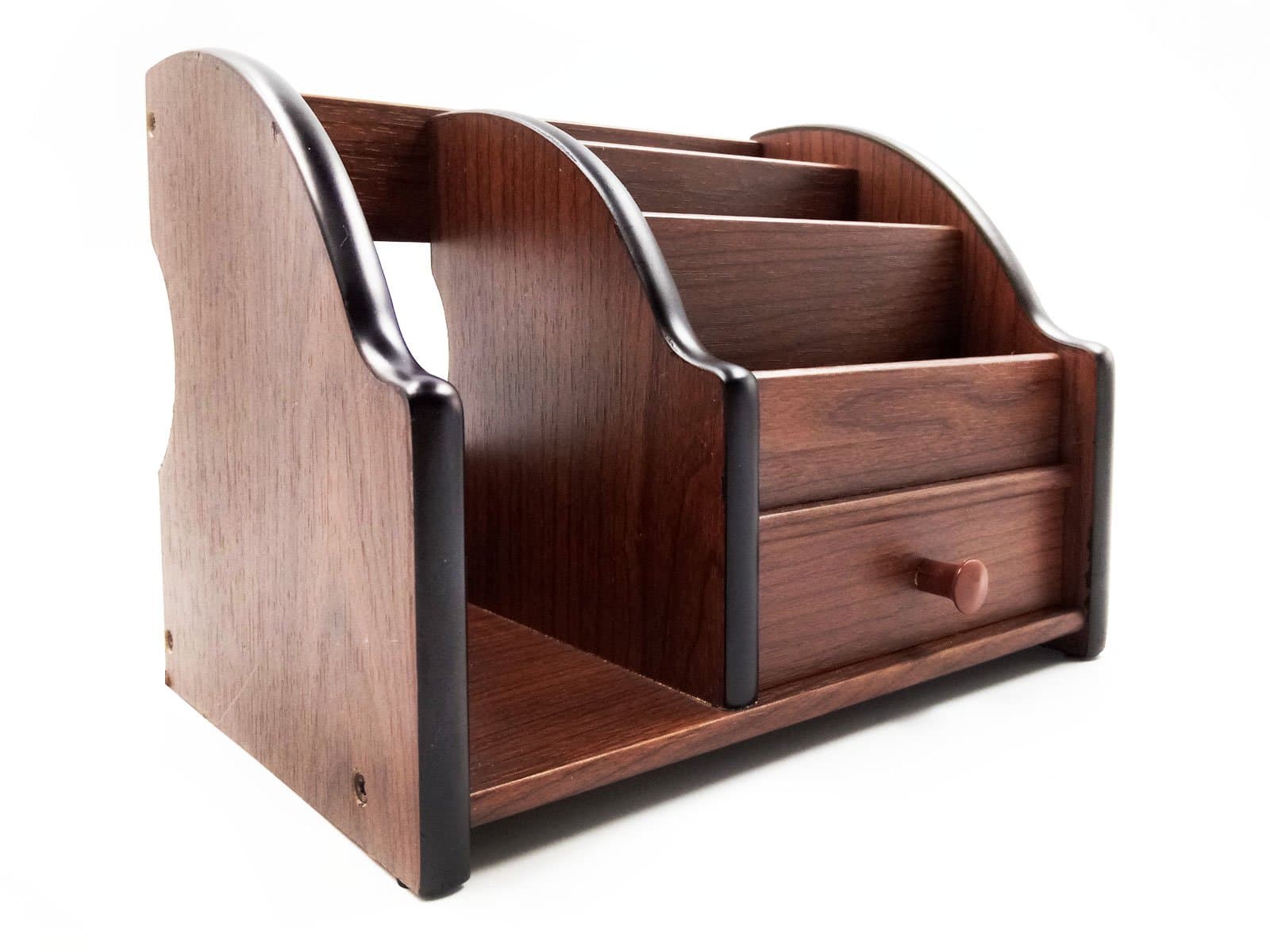 Wooden Structure Desk Stationery Organizer Office Multi-function Desktop Drawer Organizer Storage Box Pen/Pencil ,Cell phone, Business Name Cards Remote Control Holder