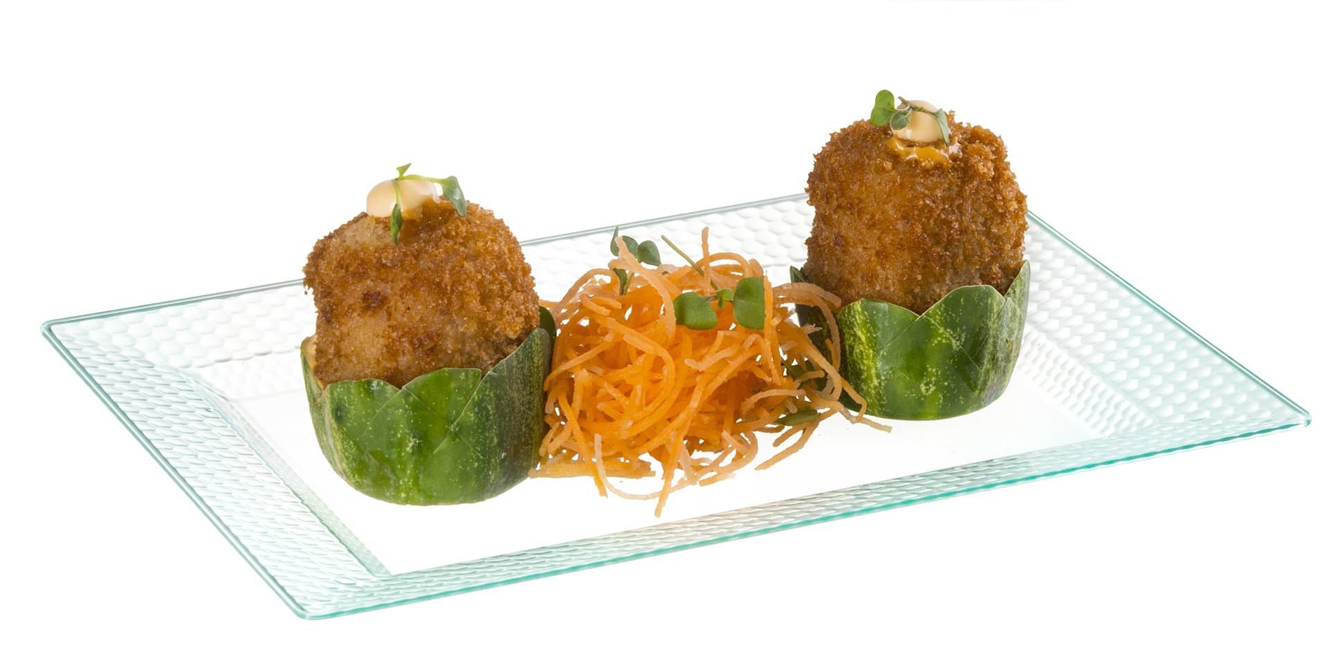 [10 Pack] Clear Square Hard Plastic Disposable Hexagon Design Party Plates (25.5x16.5cm Plates)