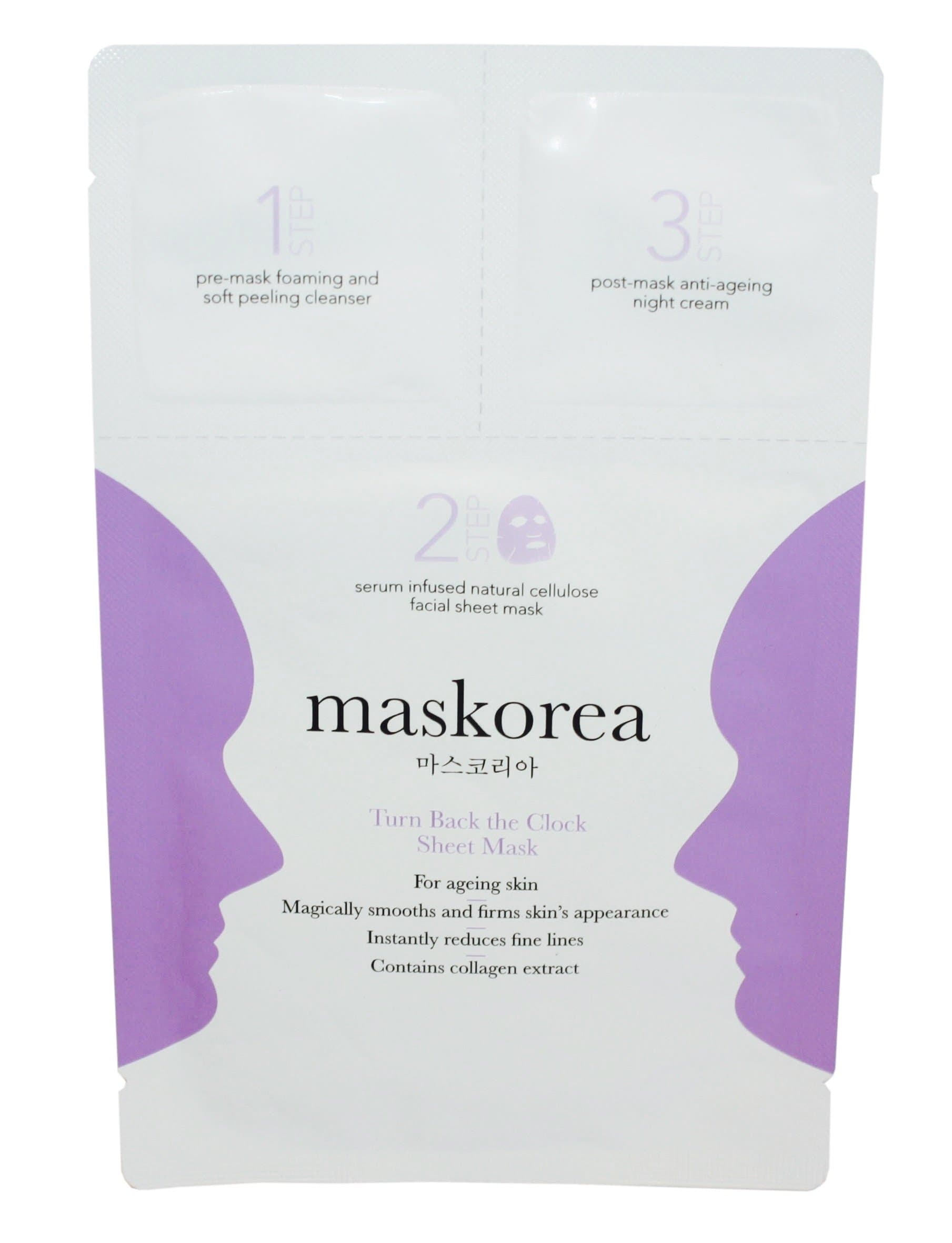 maskorea 3-step face sheet mask: TURN BACK THE CLOCK