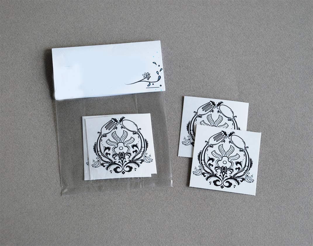 Food Temporary Tattoo, Breakfast tattoos featuring Bacon, Egg, Spoon & Fork, set of 2 by the Meticulous Whim