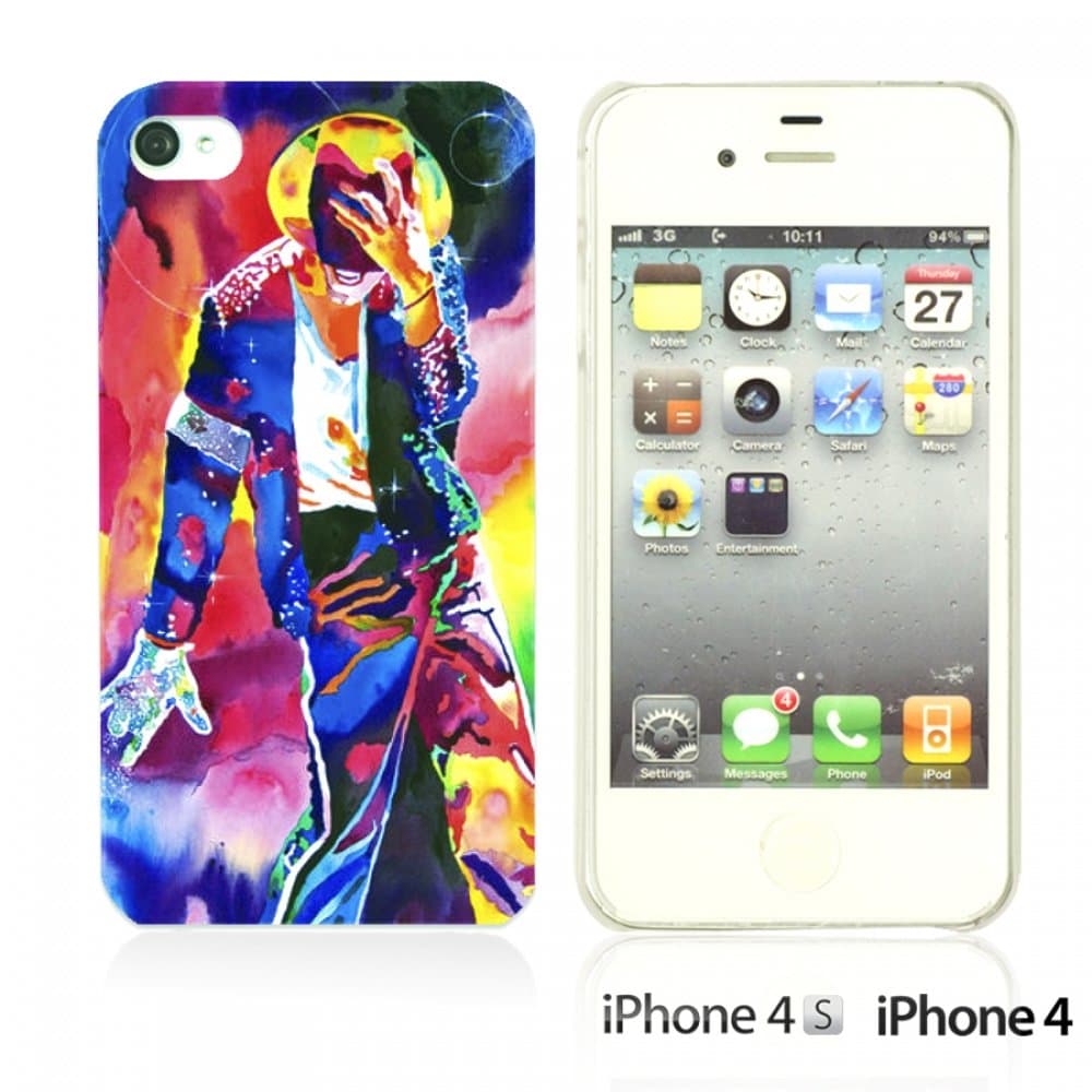 OBiDi - Celebrity Star Hard Back Case for Apple iPhone 4S / Apple iPhone 4 - Michael Jackson SHOW