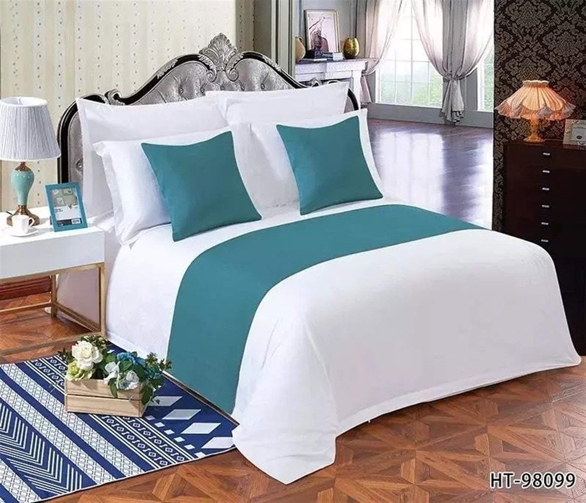 DER Bed Runner Solid Color Soft No Fading Modern Bed Runner Bedding Scarf Protection -1pcs Bedroom Hotel (Color : C, Size : 50X160cm)