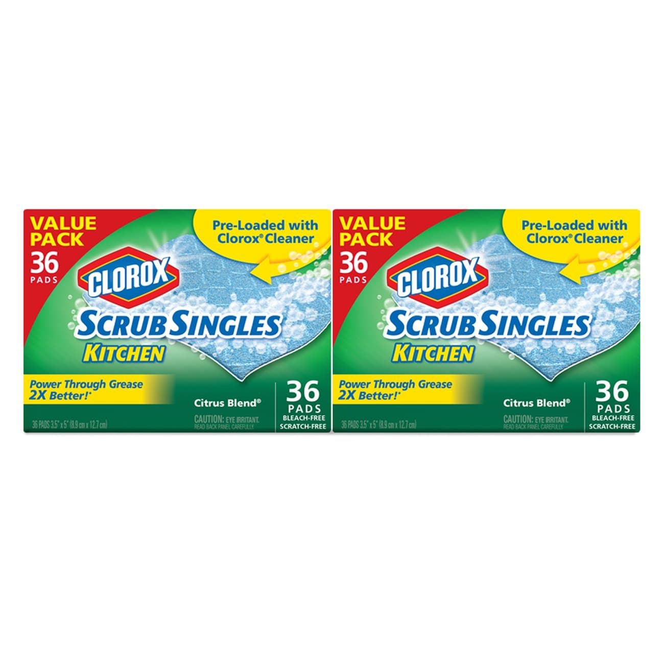 Clorox ScrubSingles, Kitchen, Citrus Blend, 72 Count Total, Packaging May Vary