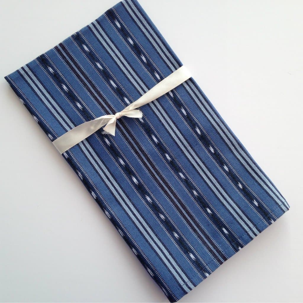 Blue Ikat Kitchen Dish Towels, Set 2, Ethically Sourced