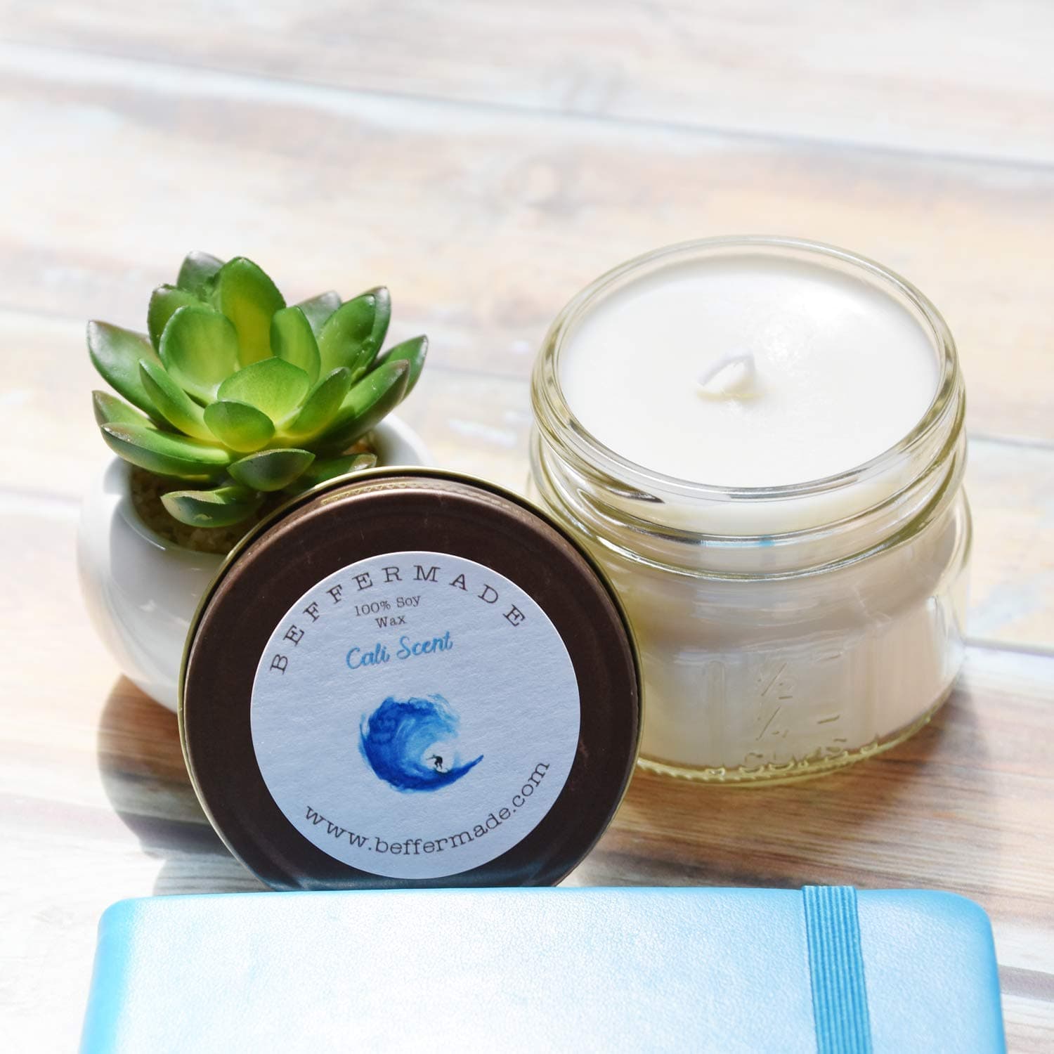 Cali Scented Soy Jar Candle, 4 oz