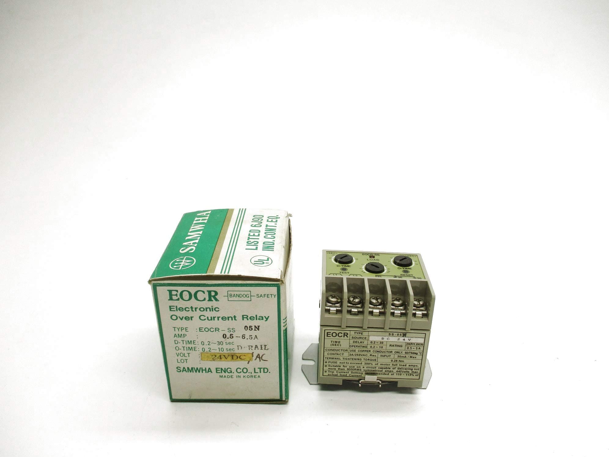 SAMWHA EOCR-SS05N 24VDC 0.5-6.5A NSMP