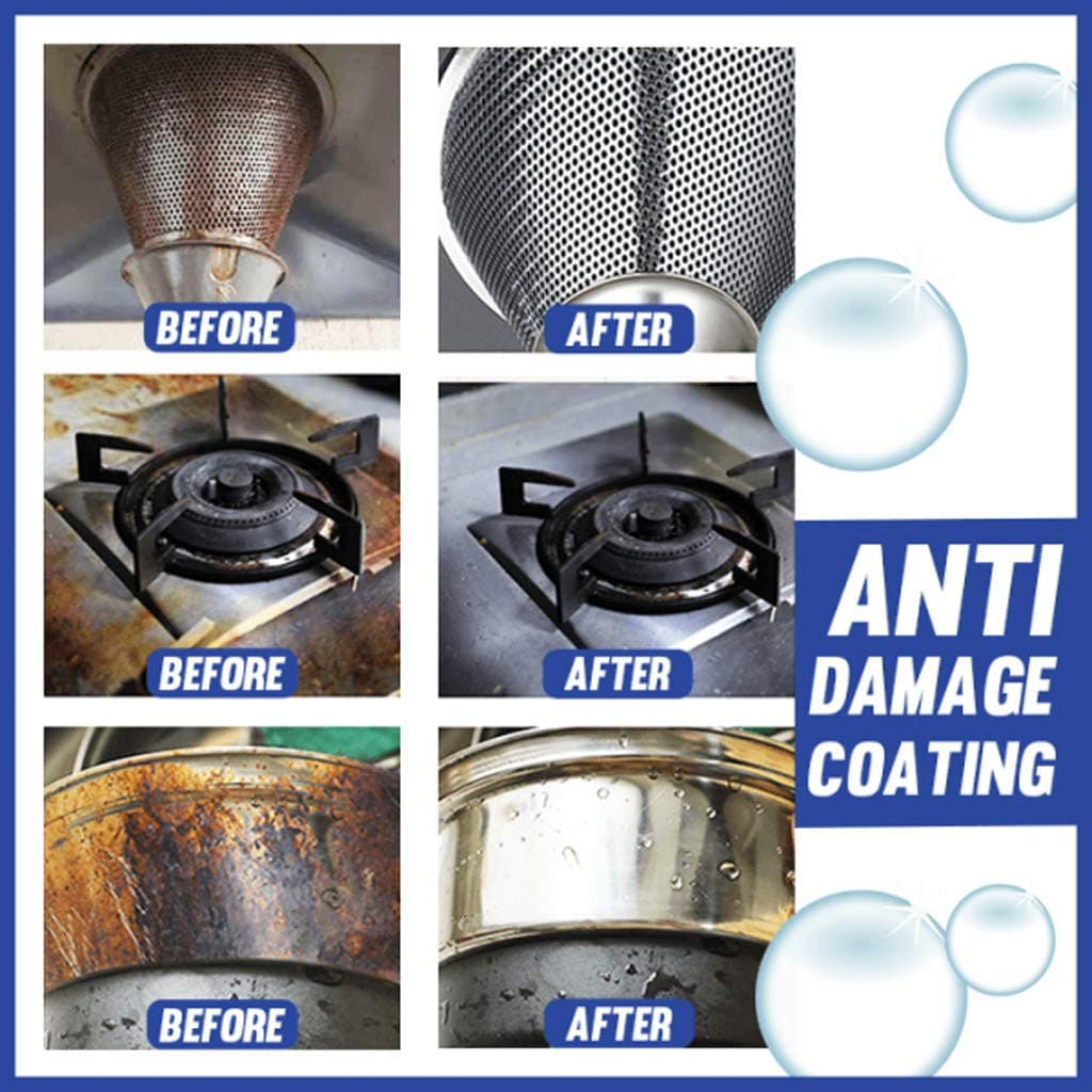 Natural Multi-Purpose Cleaner Foam Cleaner 200ml, Multi-Surface Cleaner, Spray Bottle Kitchen Grease Cleaner , All Purpose Cleaner Spray, Magic Stainless Steel Cleaner Aerosol Deodorizer (White)