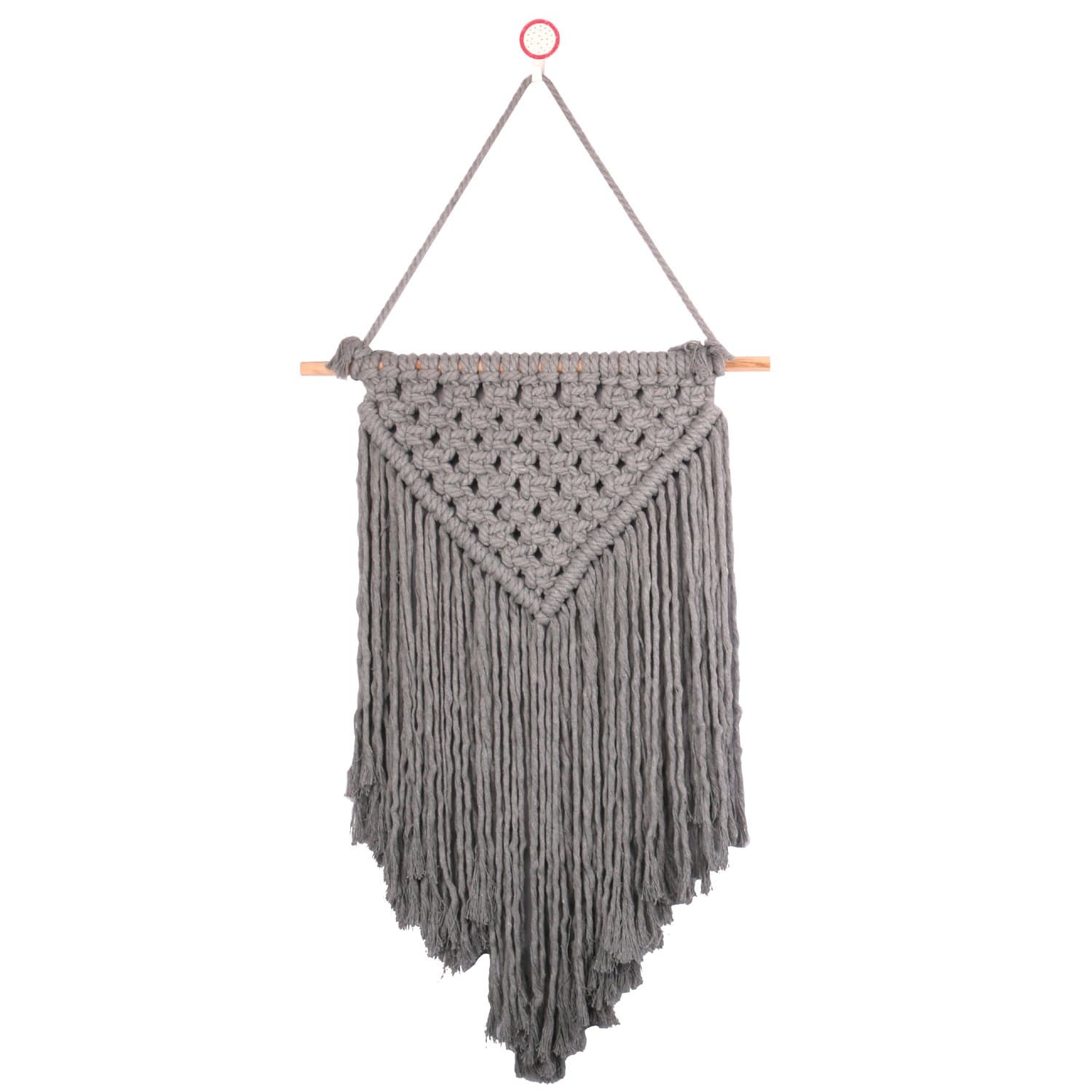 Scomer Macrame BOHO Wall Decor, Woven Handmade, 100% Natural Cotton, Exotic Bohemian Art Hanging Decoration With Bamboo Dowel Sticks For Home Dorm Wedding Party Decoration