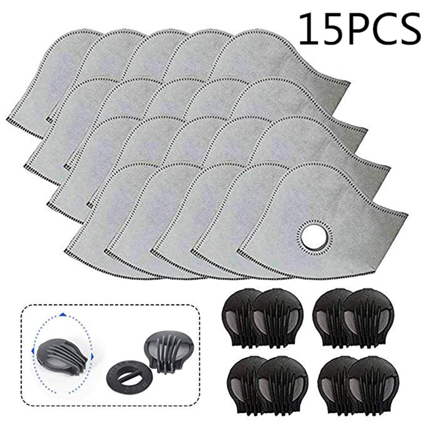 Activated carbon N99 PM2.5 filter Activated carbon N99 filter for mesh or neoprene, reusable dust pollution masks（15pcs）
