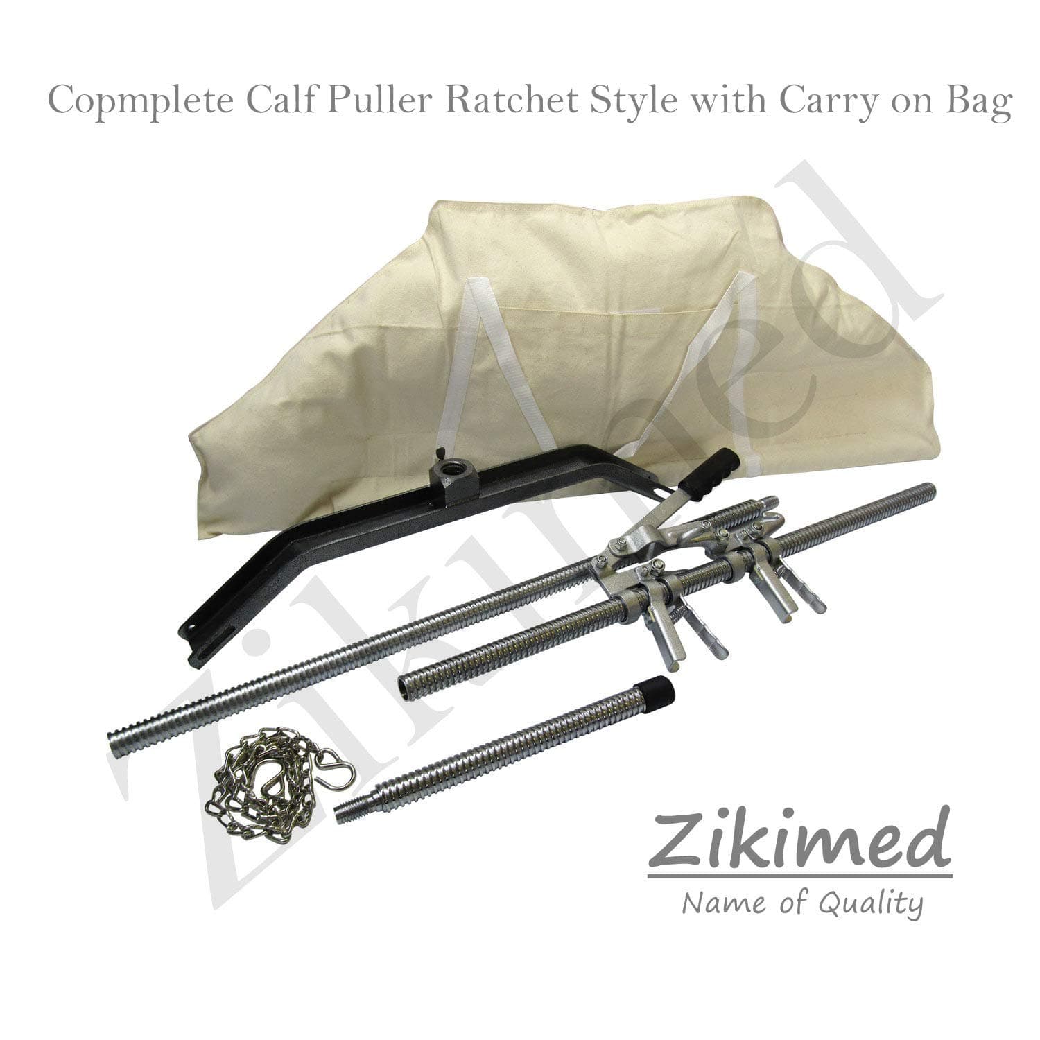Complete Calf Puller with 67" Rod & 12" Extension Rod and Free Carry-on Bag