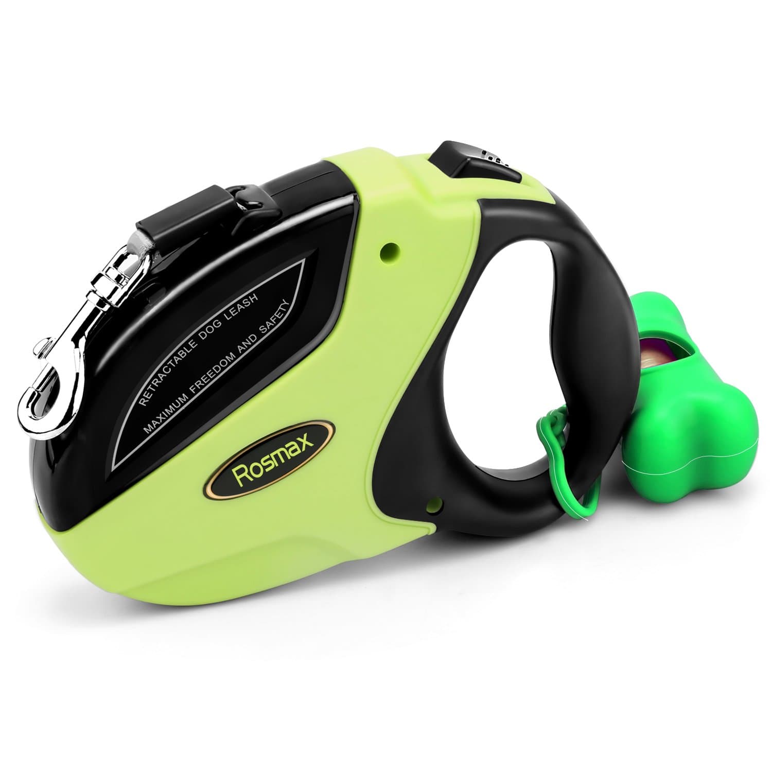 Retractable Dog Leash - 16 Ft Dog Walking Leash for Medium Large Dogs Up to 110lbs - Heavy Duty & Tangle Free - Dog Waste Dispenser and Bags Included