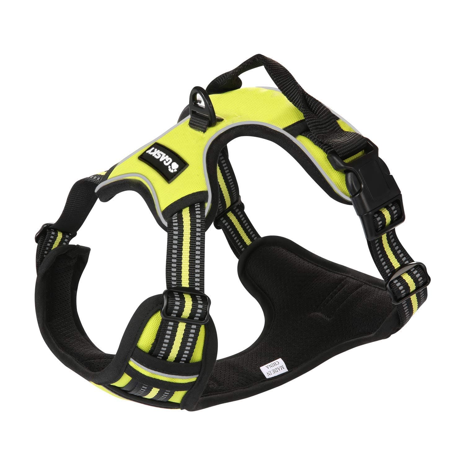 Gasky LED Dog Harness Medium No Pull Pet Safe Vest Harness - Adjustable Outdoor Large Dogs Reflective 1000D Oxford Material Vest and Easy Control