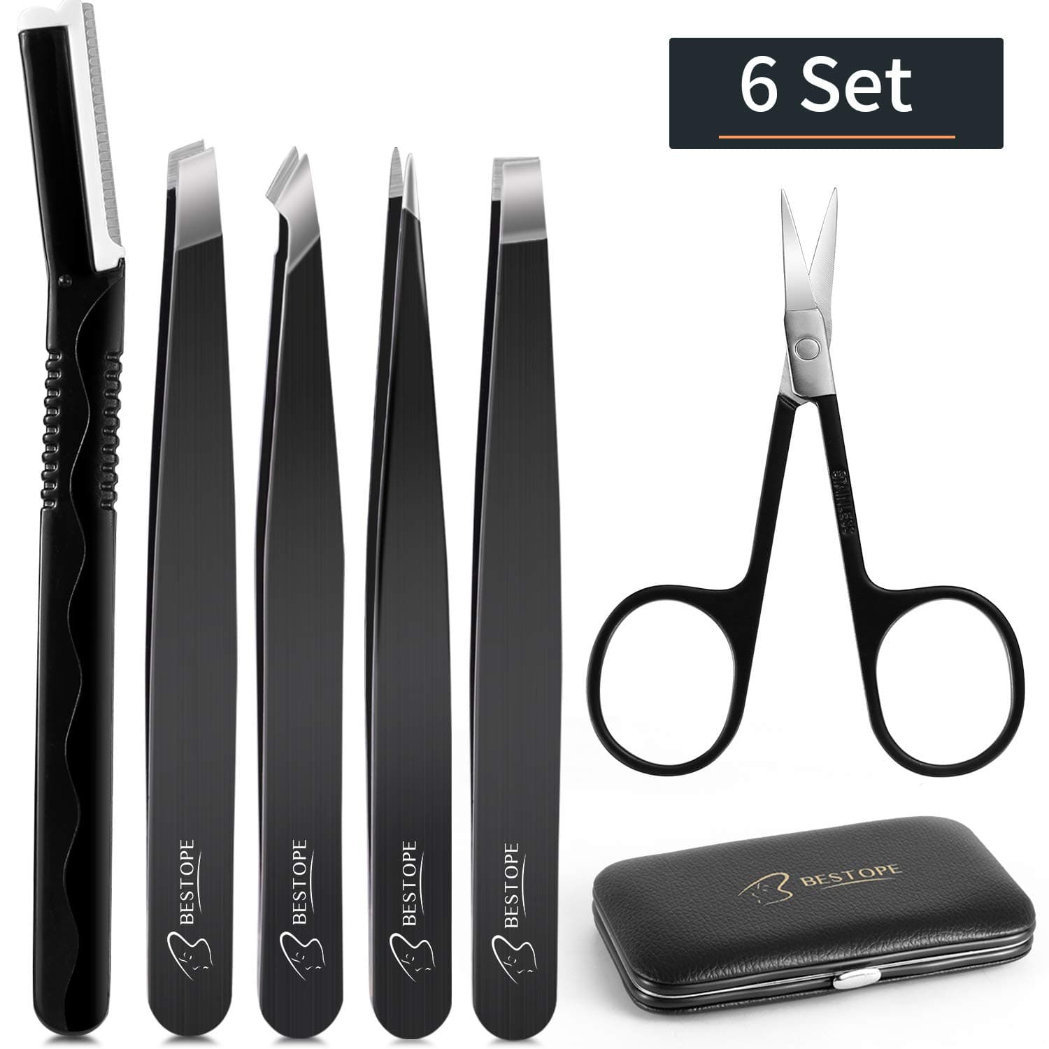 BESTOPE Eyelash Tweezers