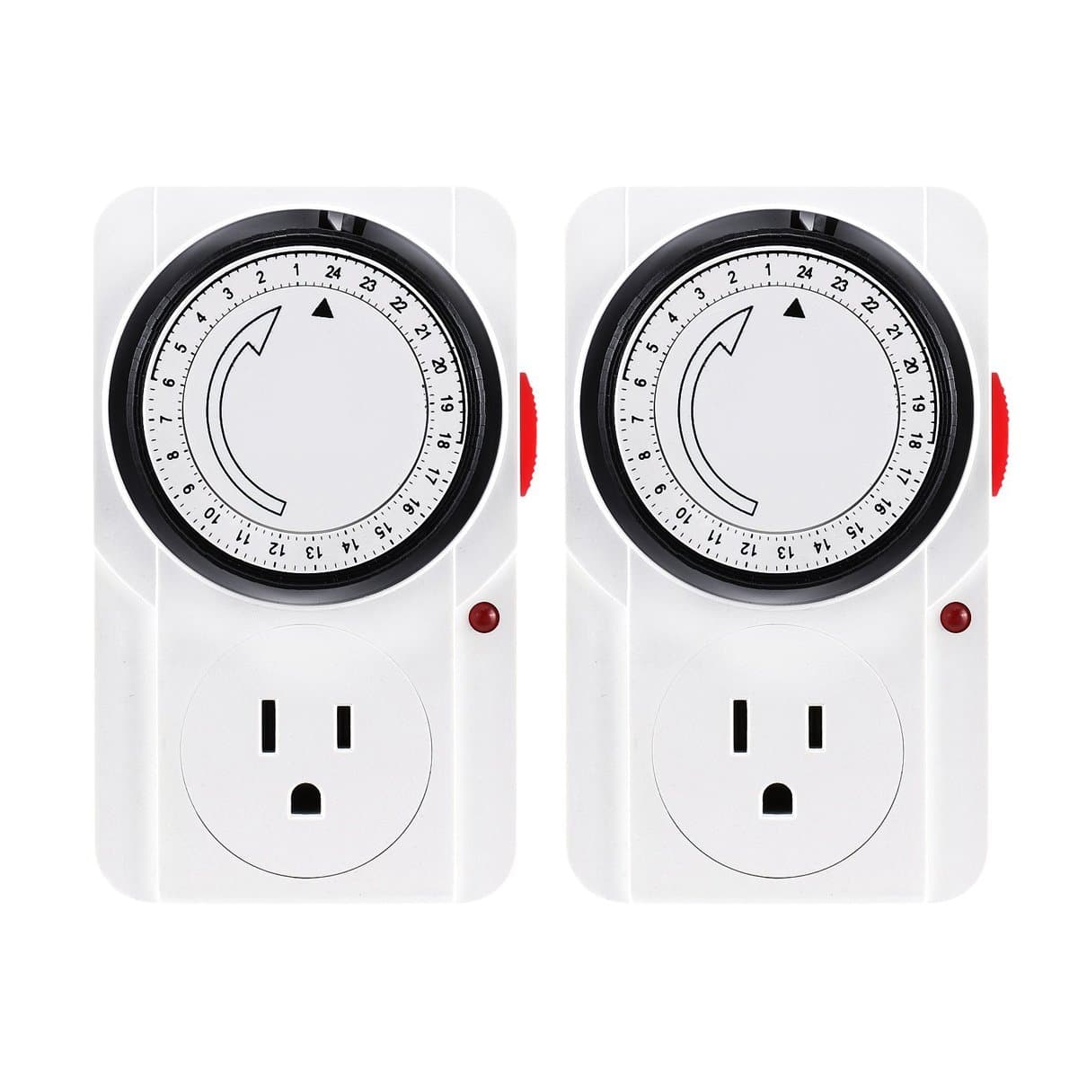 24 Hour Plug-in Mechanical Timer Grounded Switch 7-day Programmable Smart Wall 3-Prong Timing Socket