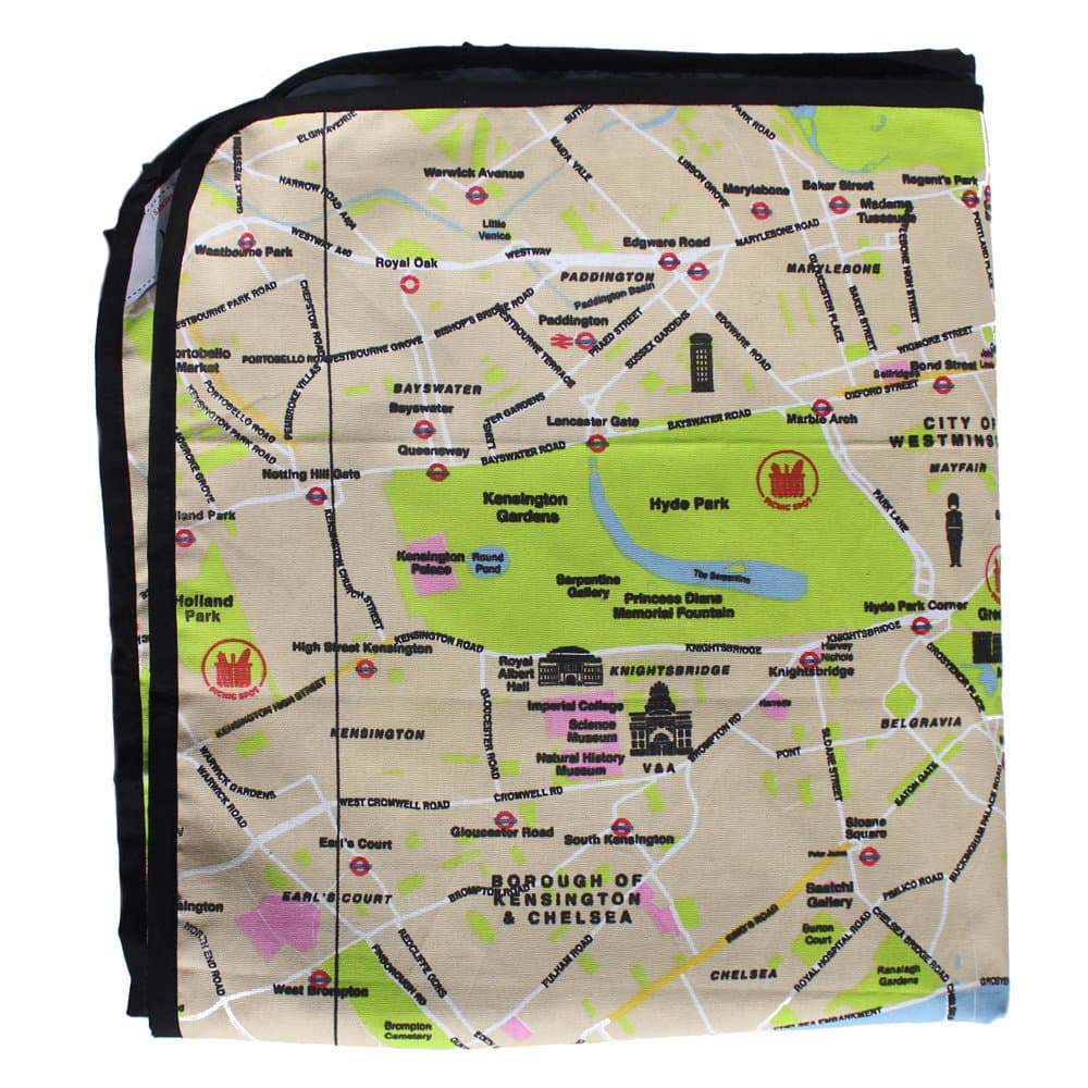 Extra Large Picnic Blanket - London Map Design - Waterproof