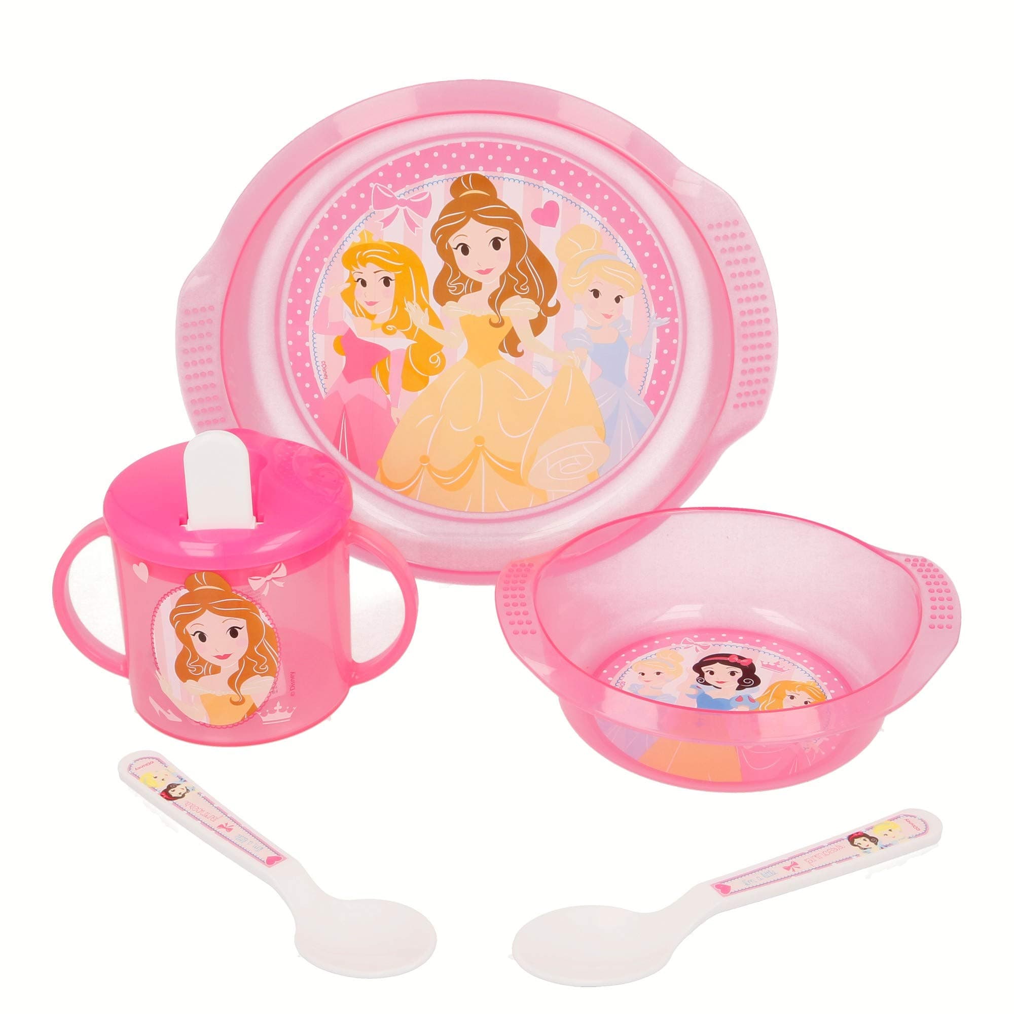 Micro Easy Baby Set 5 Pieces (Plate, Bowl, Training Cup and 2 Spoons) Disney Little Princess Disney
