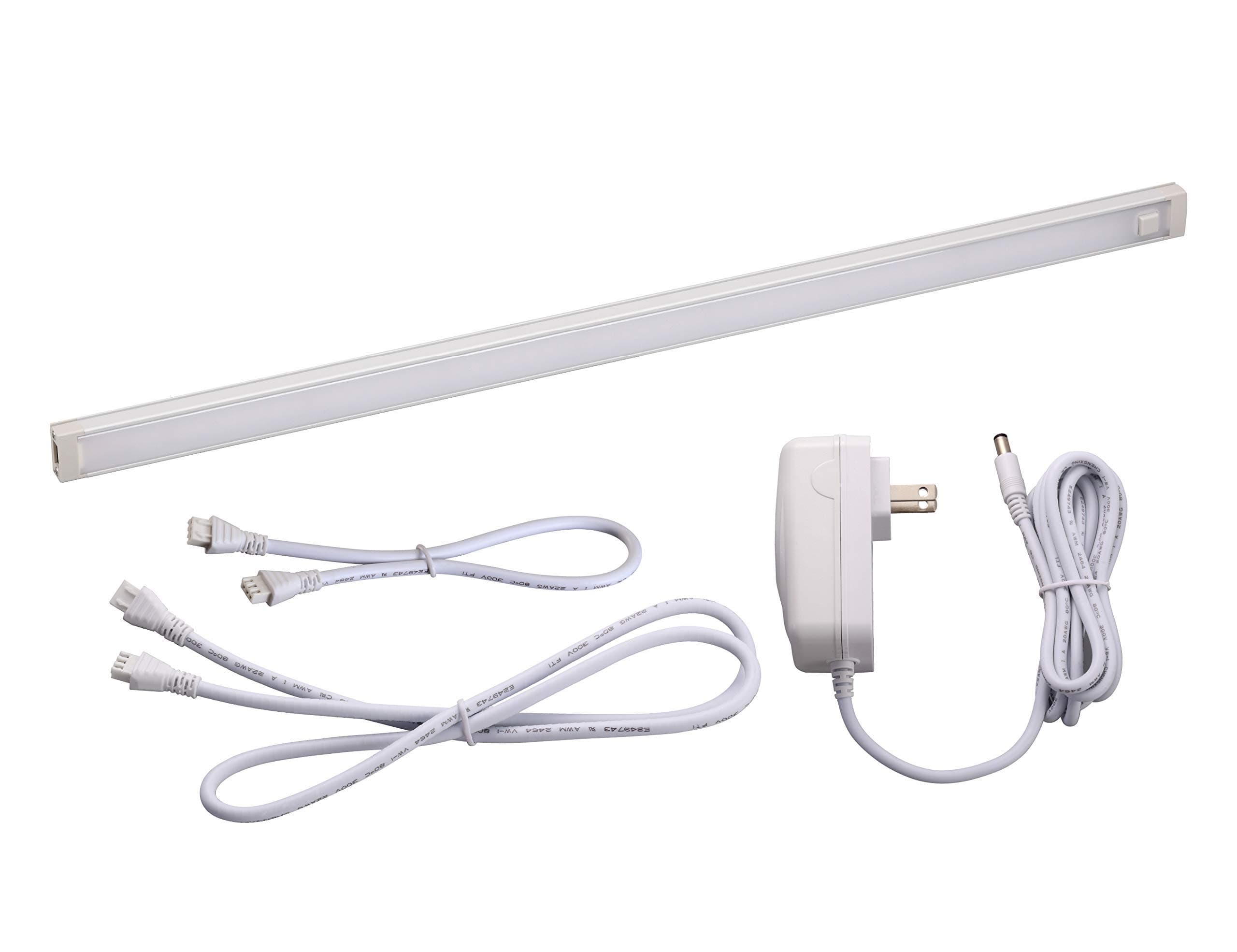 BLACK+DECKER LEDUC18-1CK Dimmable Linkable LED Shop Light with Motion Sensor and Magnetic Option, 10.5W, 780 Lumens, 4000K, 18", Cool White