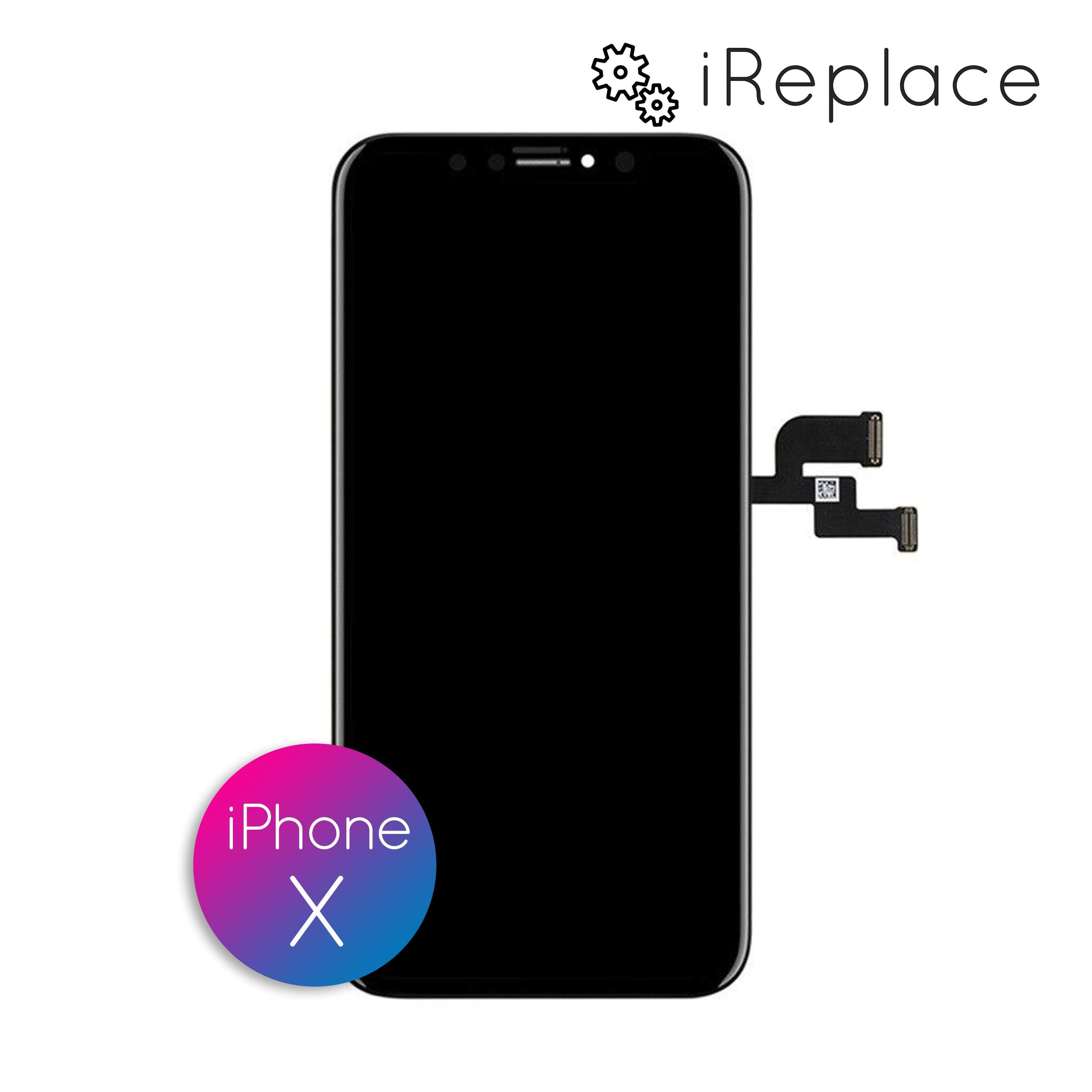 iPhone X Screen Replacement OLED OEM Complete Kit Black/Silver Display; with TouchScreen, Retina Display Glass - Easy Repair Guided Installation DIY
