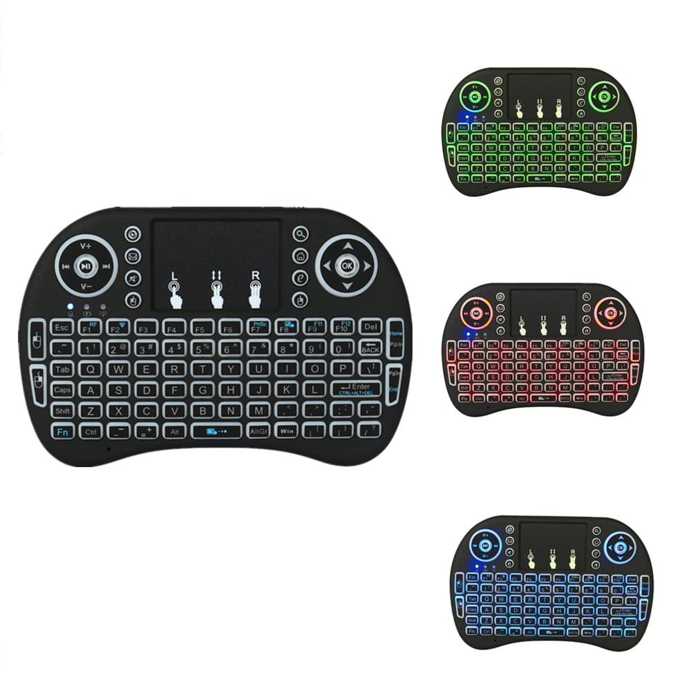 Jabond BK8 Backlit Mini Keyboard Touchpad Mouse Wireless Keyboard with Touchpad and Multimedia Keys for Android TV Box Google Smart TV HTPC PC Xbox 360 Tablet Mac Linux Windows OS
