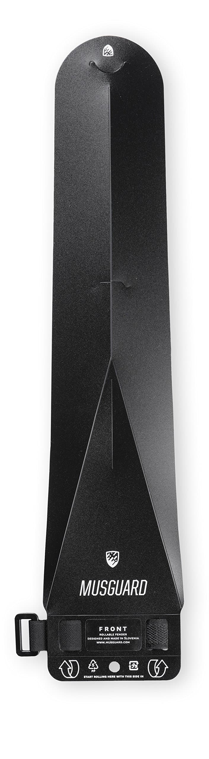 Musguard Front, a Removable, Rollable Bicycle Fender