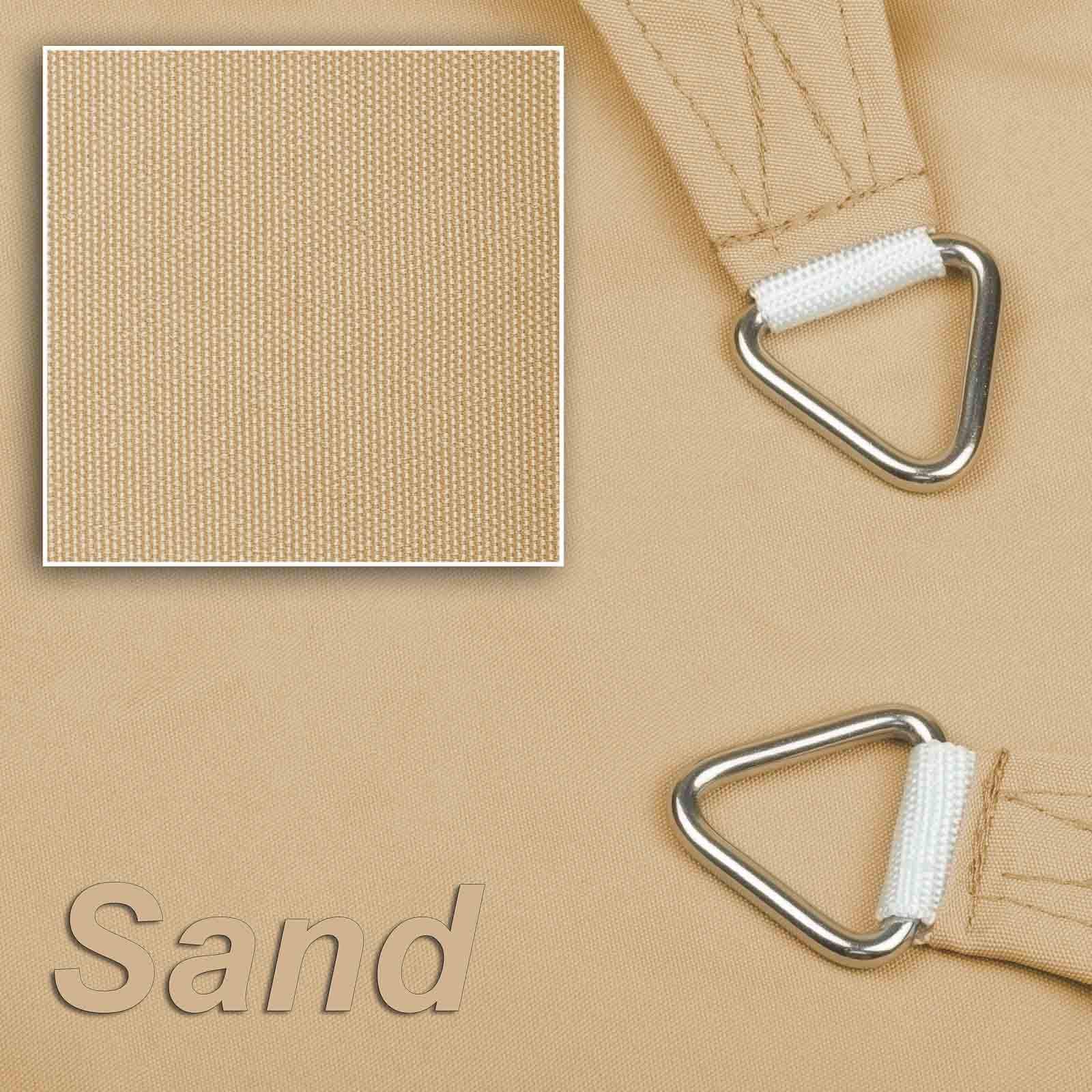 hanSe Brands Shade sails 100% Polyester - Waterproof Triangular 5x6x6 m Sand