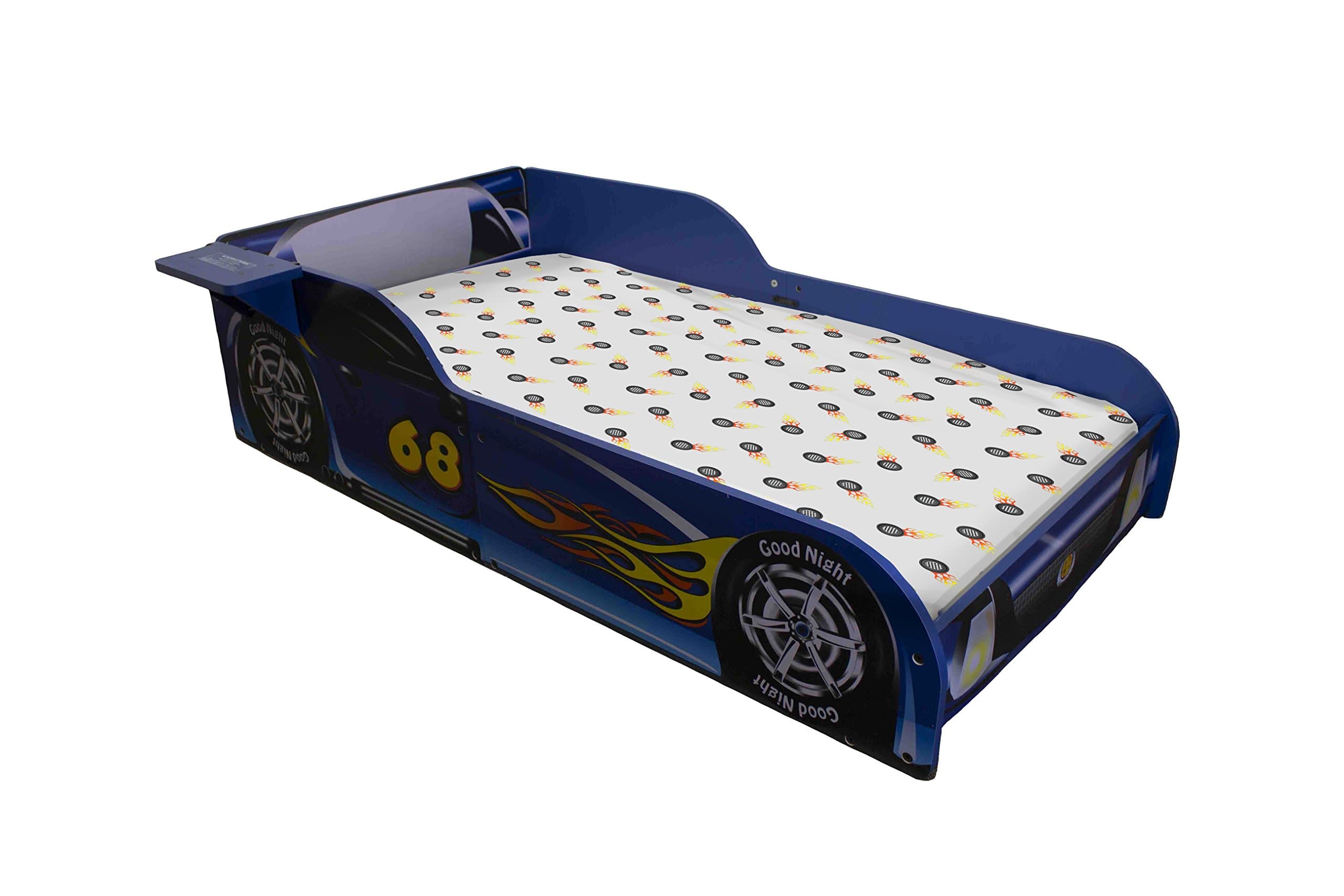 Blue Race Car Toddler Bed