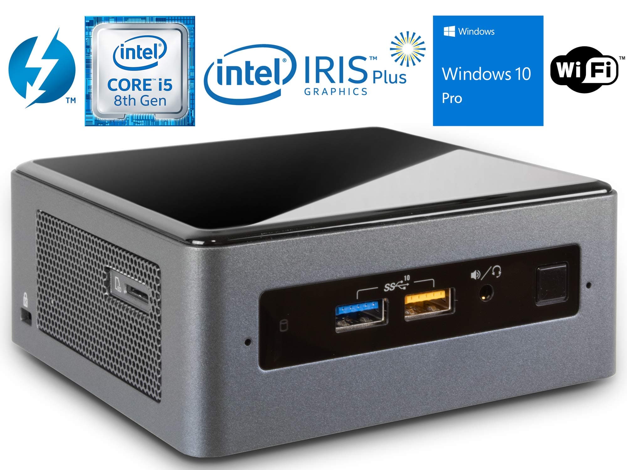 Intel NUC NUC8i5BEH Mini PC/HTPC, Intel Quad-Core i5-8259U Upto 3.8GHz, 16GB DDR4, 512GB SSD, WiFi, Bluetooth, Thunderbolt 3, 4k Support, Dual Monitor Capable, Windows 10 Pro (16GB Ram + 512GB SSD)