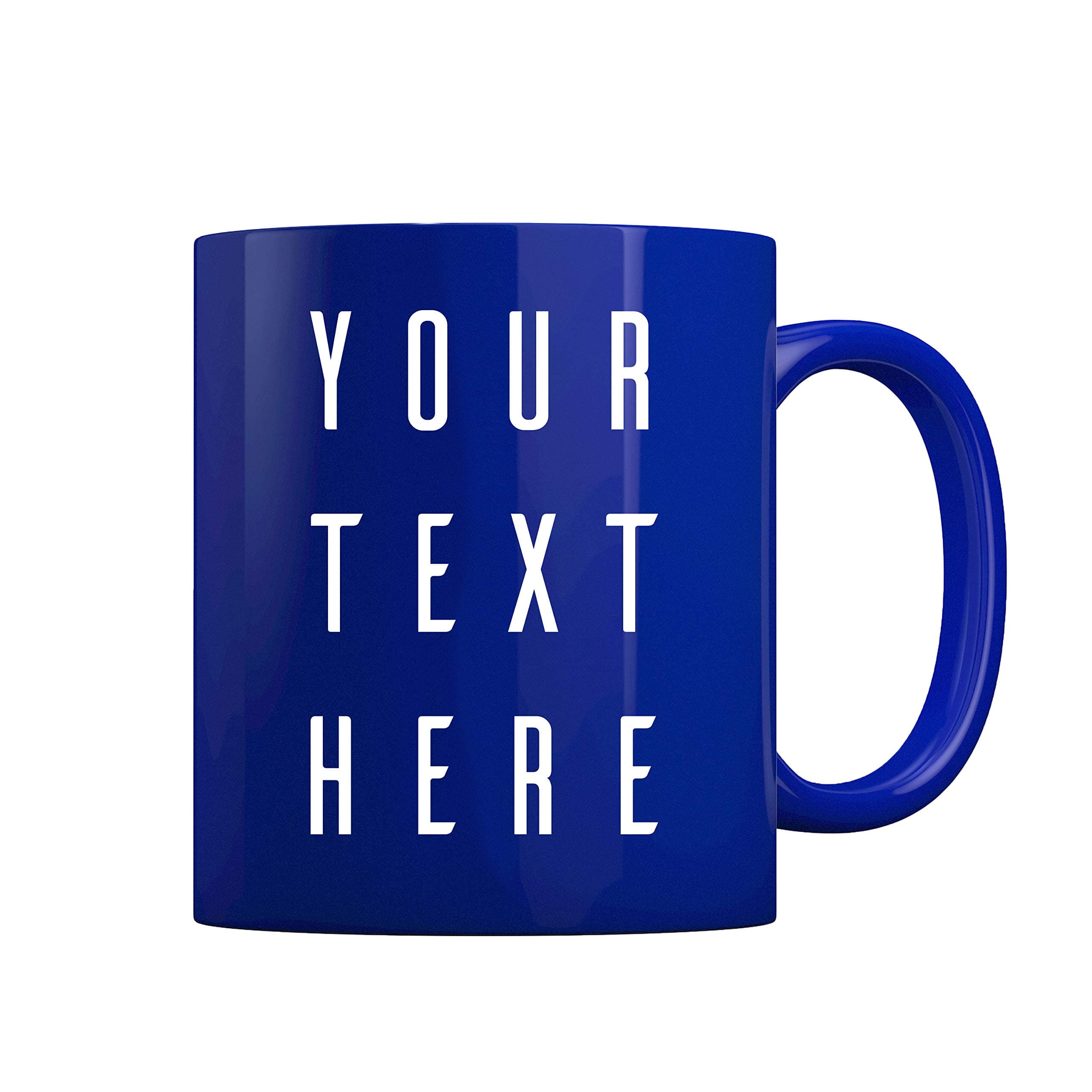 Custom Coffee Mug 11 oz Ceramic Personalized Coffee Mug cups Customized With Your Text Personalized Gifts Ceramic Coffee Mugs Coffee Gift For Friends | Blue Coffee Mug