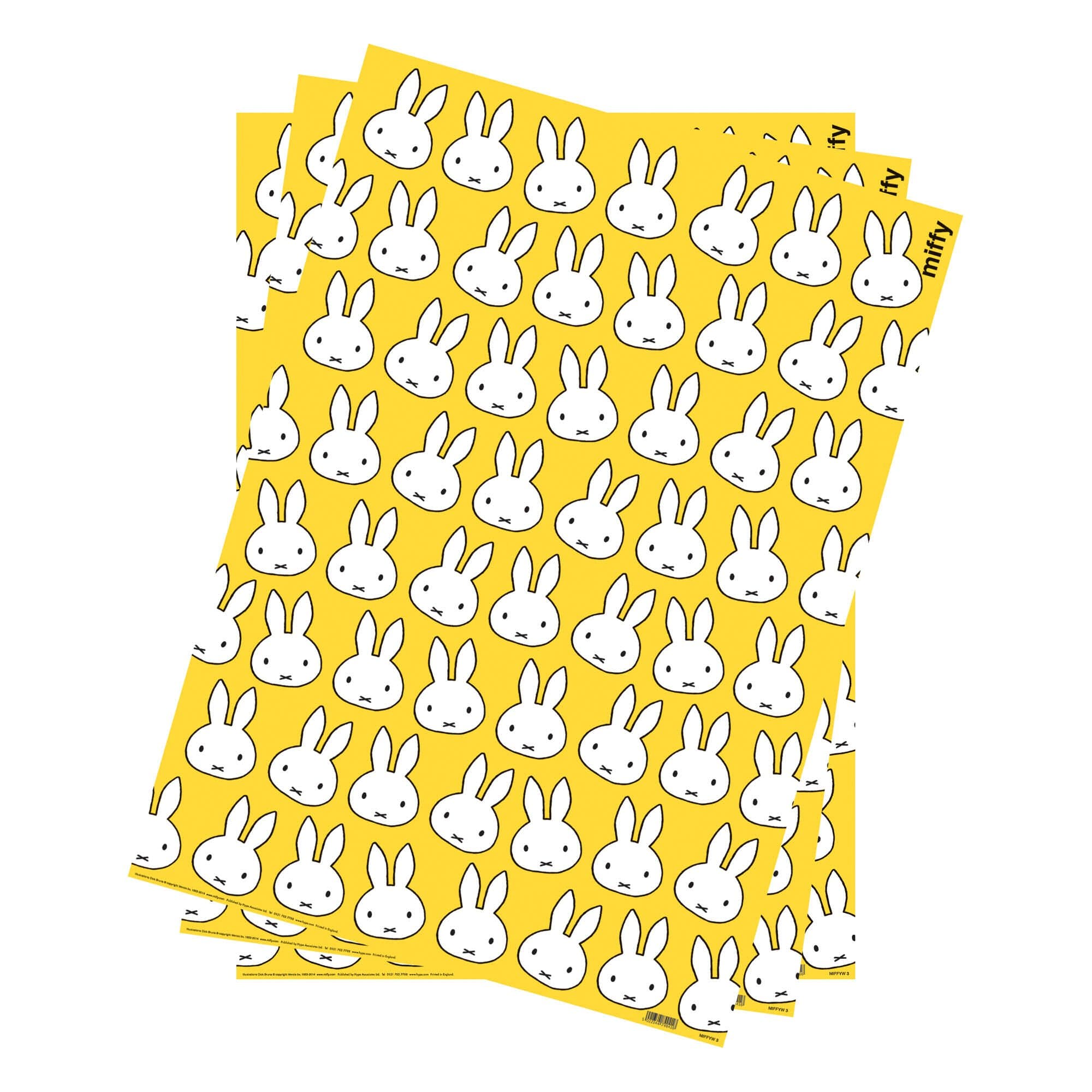 Miffy Yellow Easter Gift Wrap Paper Roll, 1 Count (Pack of 1)
