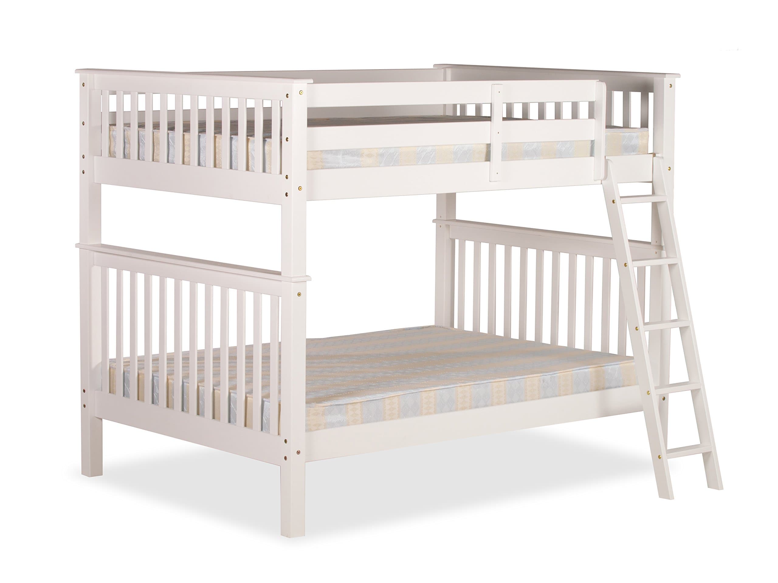 4FT OVER 4FT AMANI MALVERN BUNK BED IN WHITE WITH 2 FLEX 1000 MATTRESSES AND TWO UNDERBED DRAWERS