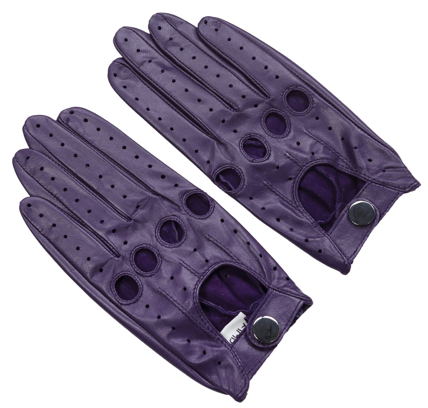 Ambesi Women's Open Back Leather Driving Gloves