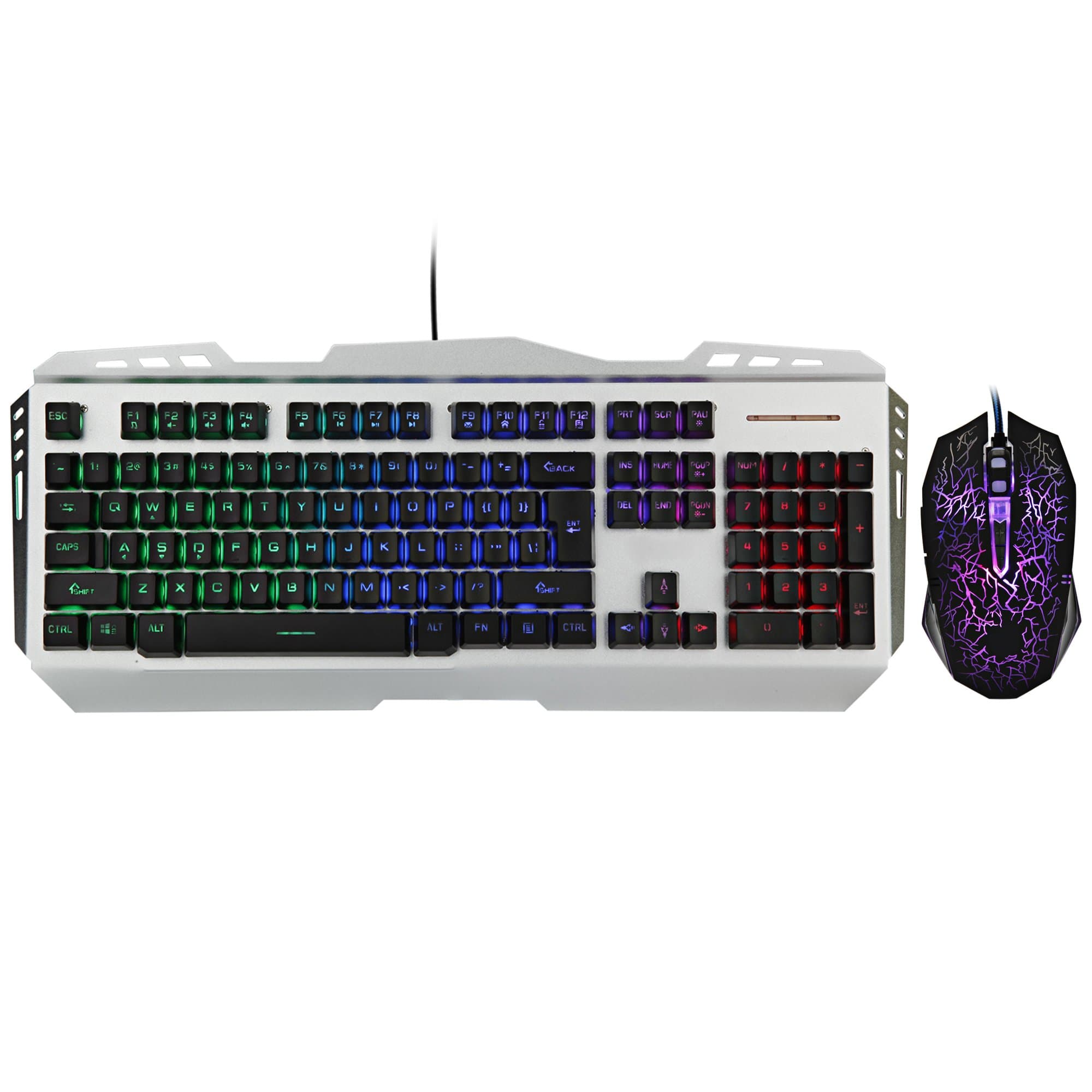Regality LED Backlit Gaming Keyboard & Mouse Combo Bundle(Black)