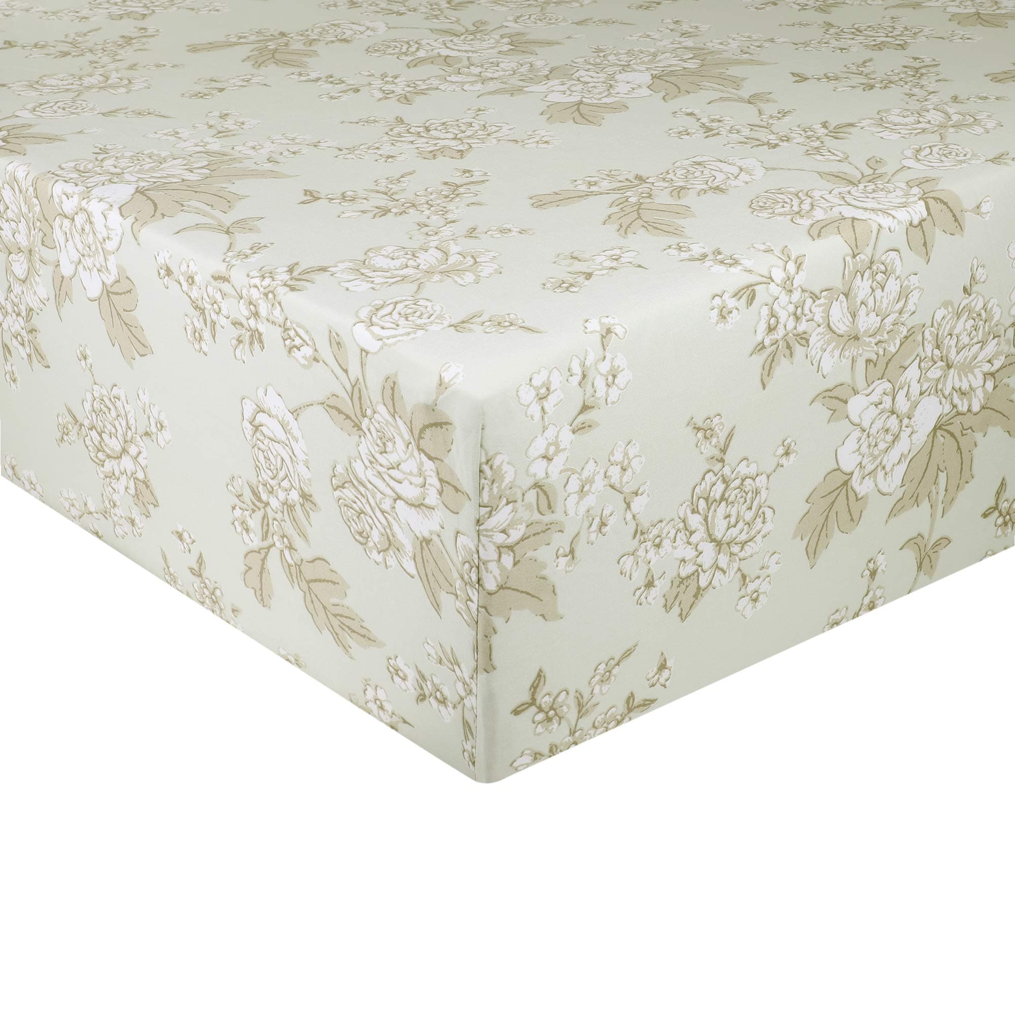 RENAURAA 100% Cotton Fitted Sheet - Soft & Smooth Percale Weave, 16" DEEP Pocket, Oeko-TEX Certified (Rosario, King)