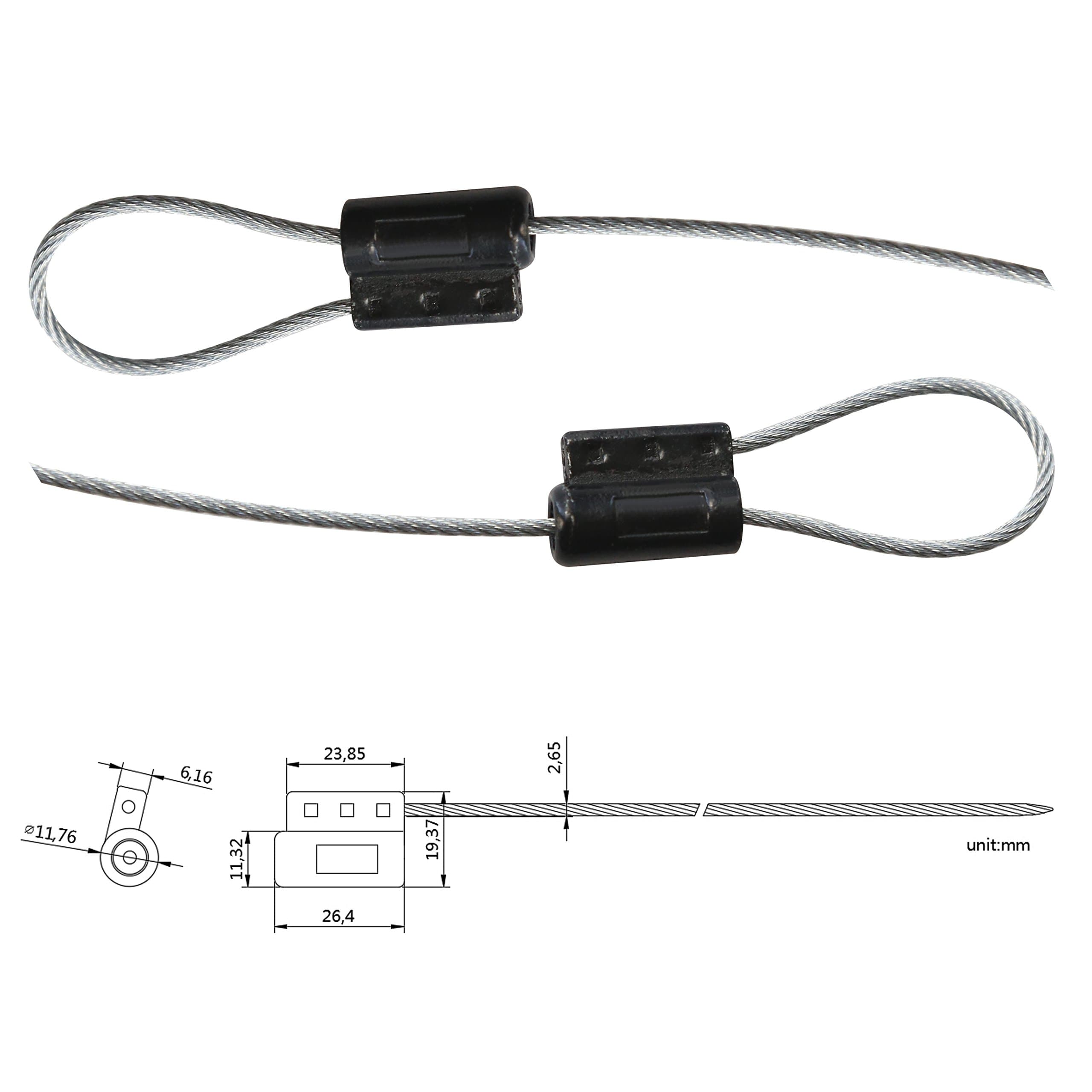 Tamper Proof Pull Tight Security Container Cable Seal (100pcs/pack)