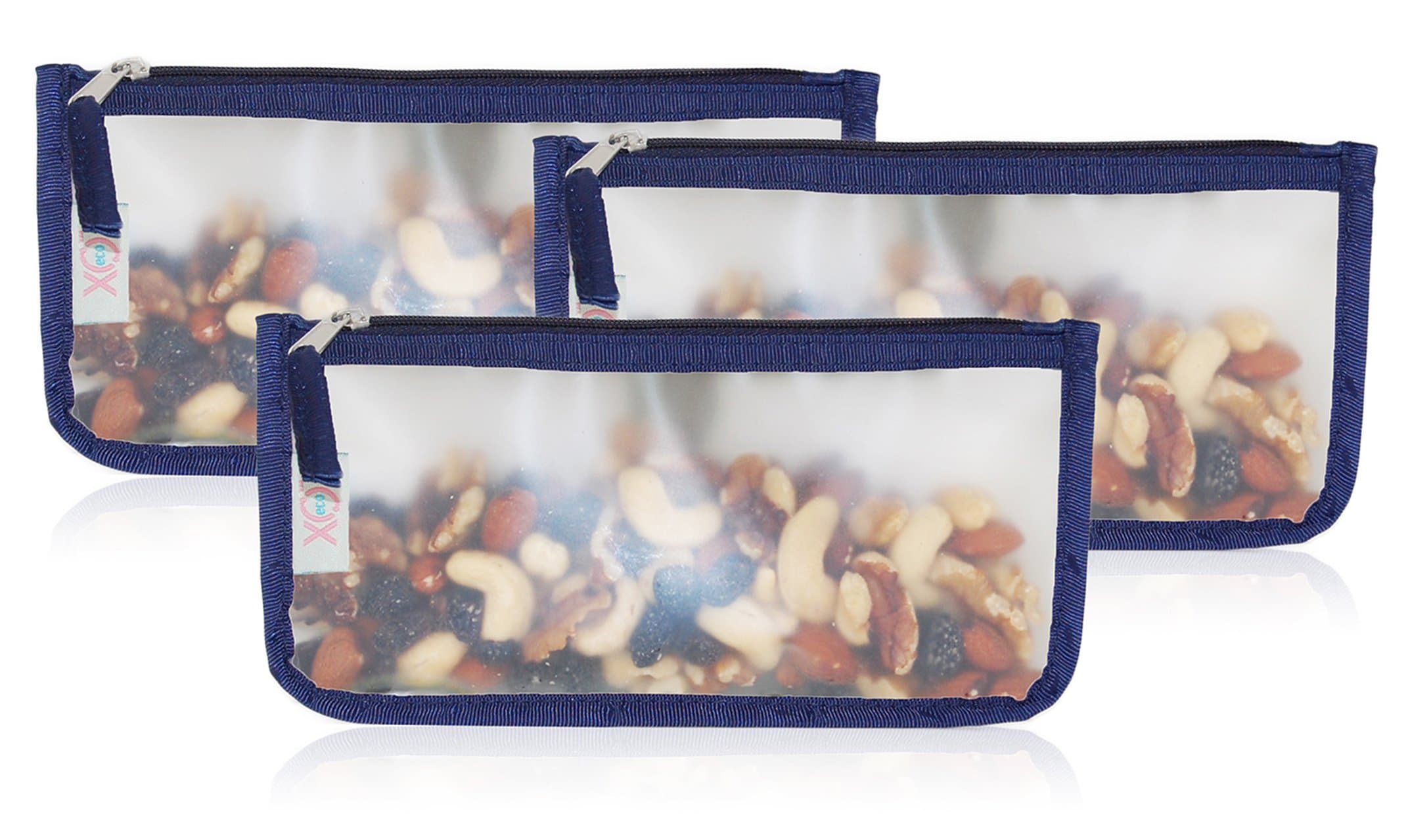 BlueAvocado-XO(ECO) 3-Pack Reusable Zip Snack