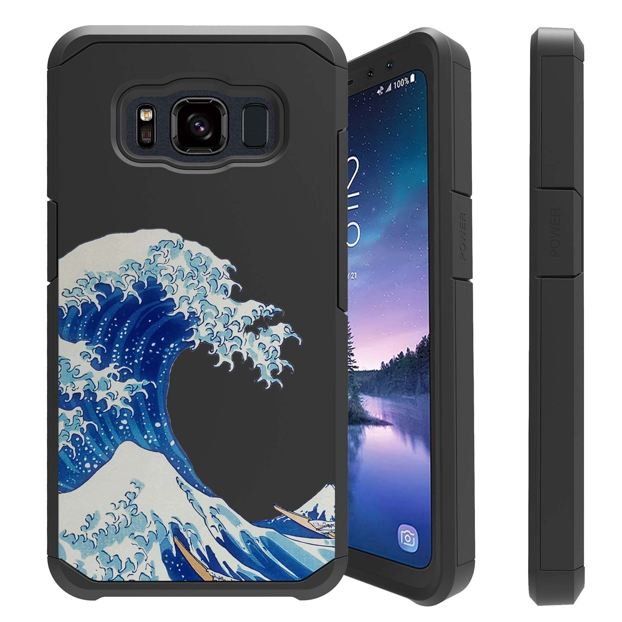 Untouchble Case for S8 ACTIVE, Samsung Galaxy S8 Active Case [Shock Bumper Case] Shock Absorbing Drop Protection Dual Layer Case - Blue Ocean Waves