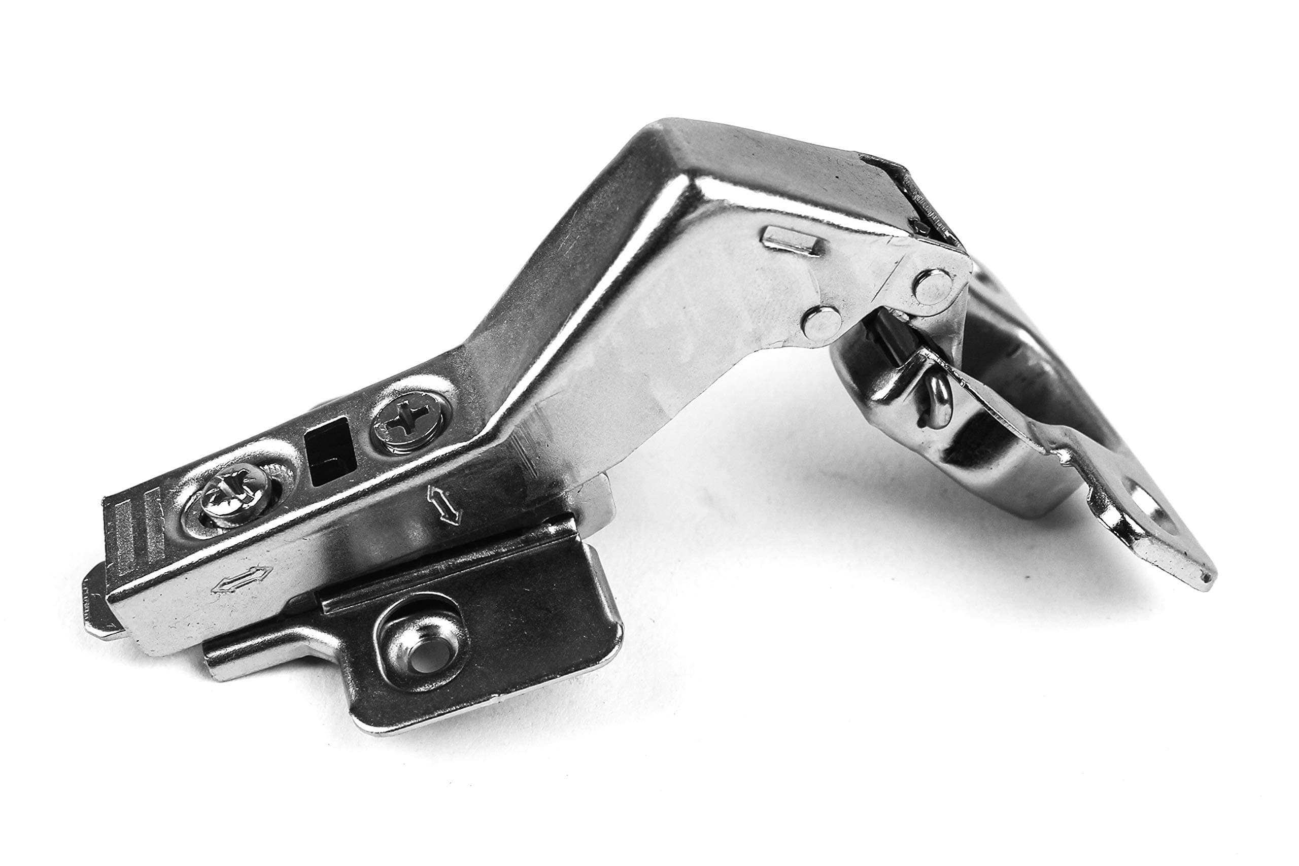 Berta 6-Pack Frameless Soft-Close Cabinet Hinges, 3D Adjustable Clip-On with Mounting Screws for 45° Corner Applications – Durable & Easy to Install