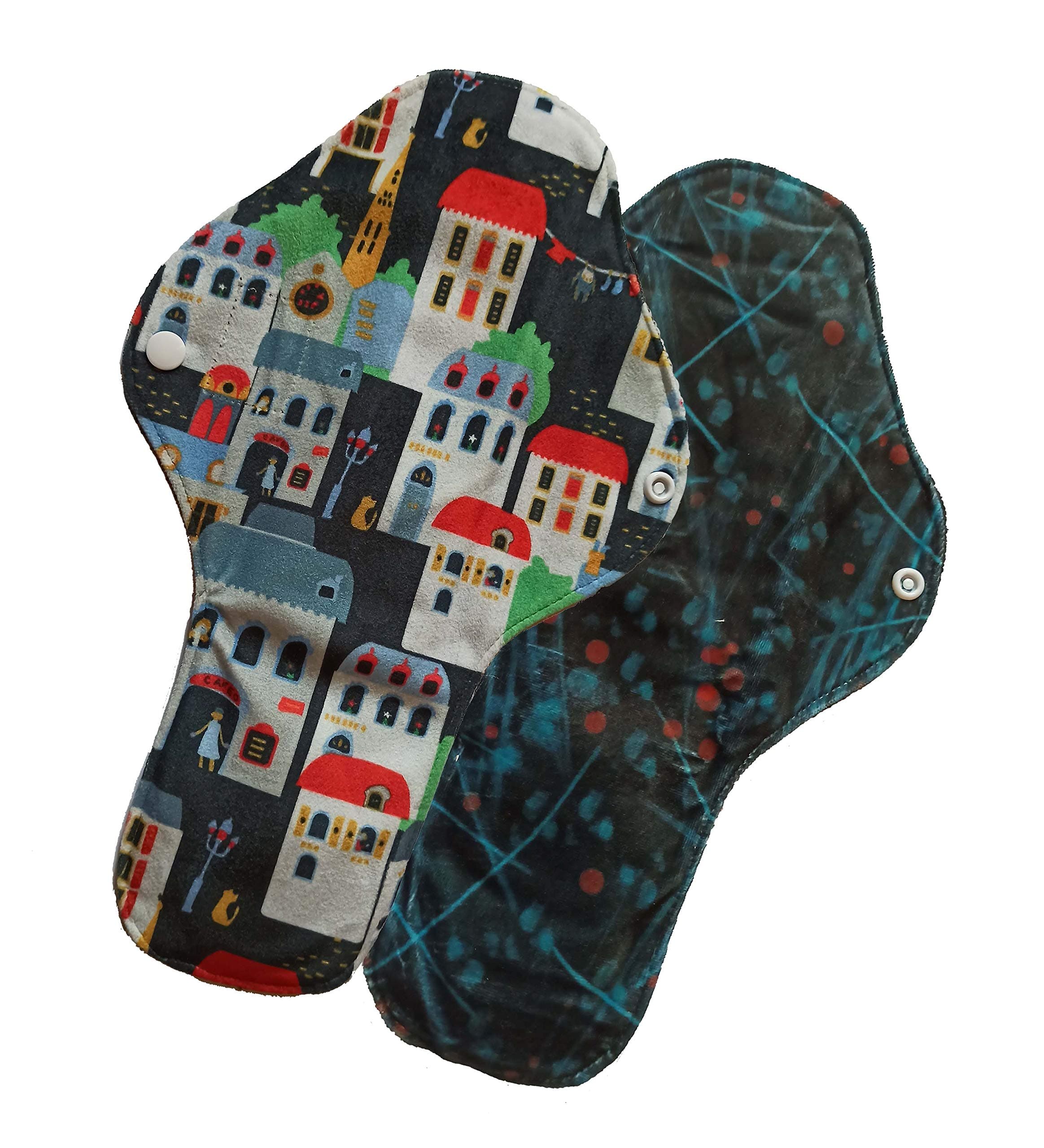 Modern Style Washable And Reusable Sanitary Pads | 3 Layer of Microfiber And 1 Layer of Bamboo Charcoal- Perfectly Hygienic And Long Lasting Sanitary Pads - Pack Of 2