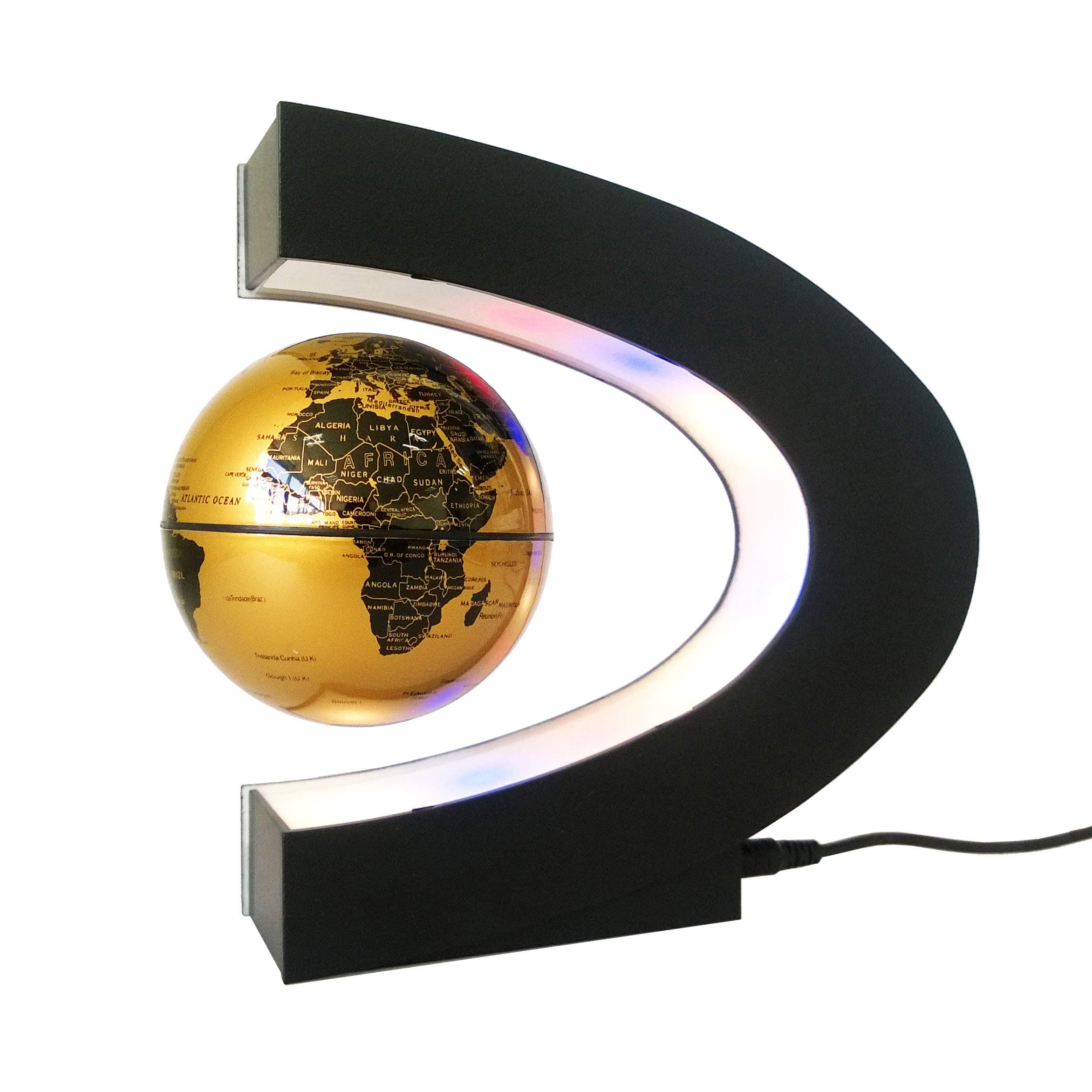 Magnetic Floating Globe with LED Lights, Levitating Globe, 3 inch World Globe, Perfect Cool Gift for Kids, Office Decor for Men, Education, Learning