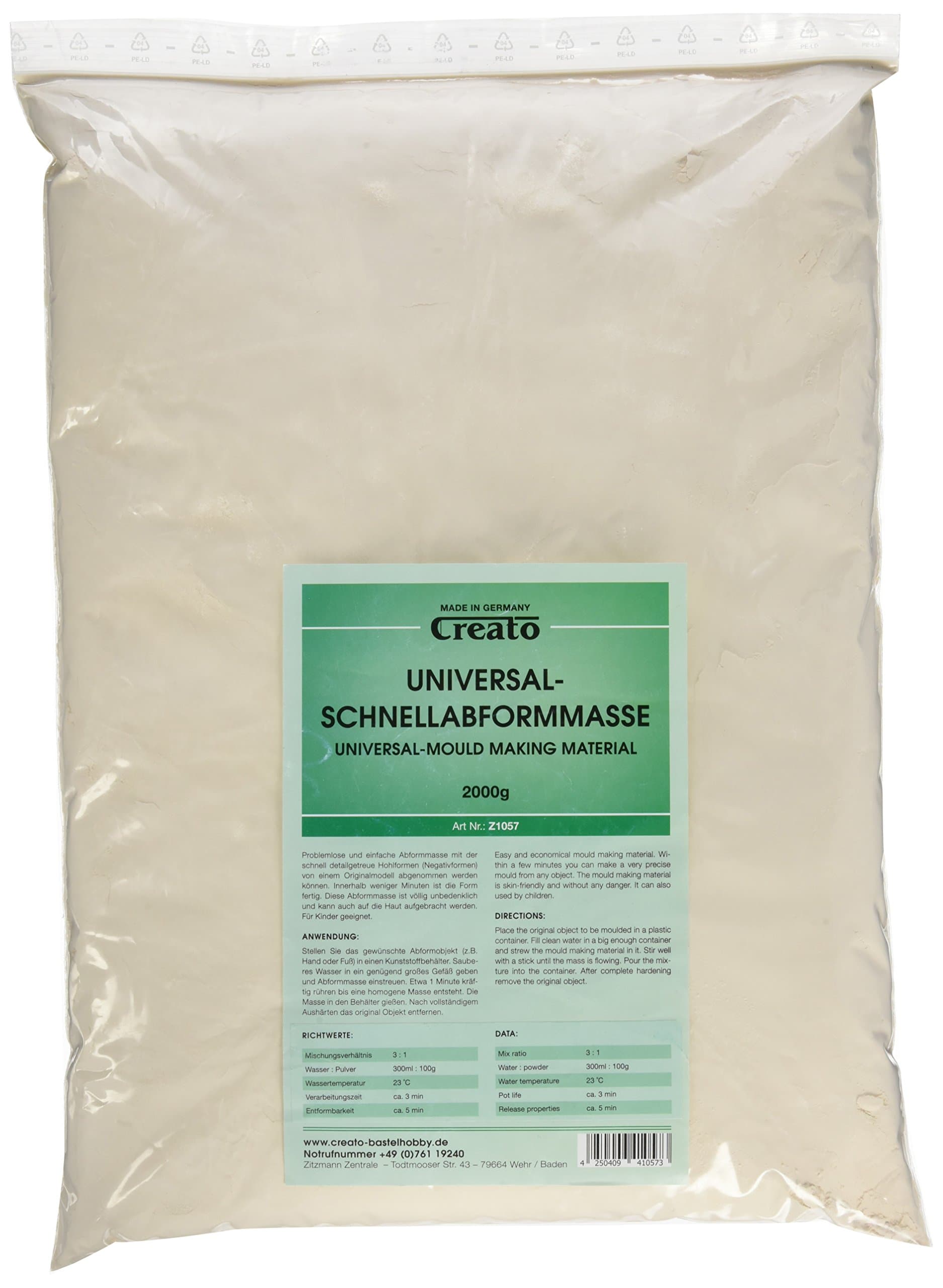 Creato Quick Casting 2000 g in Polybag Alginate Moulding Paste