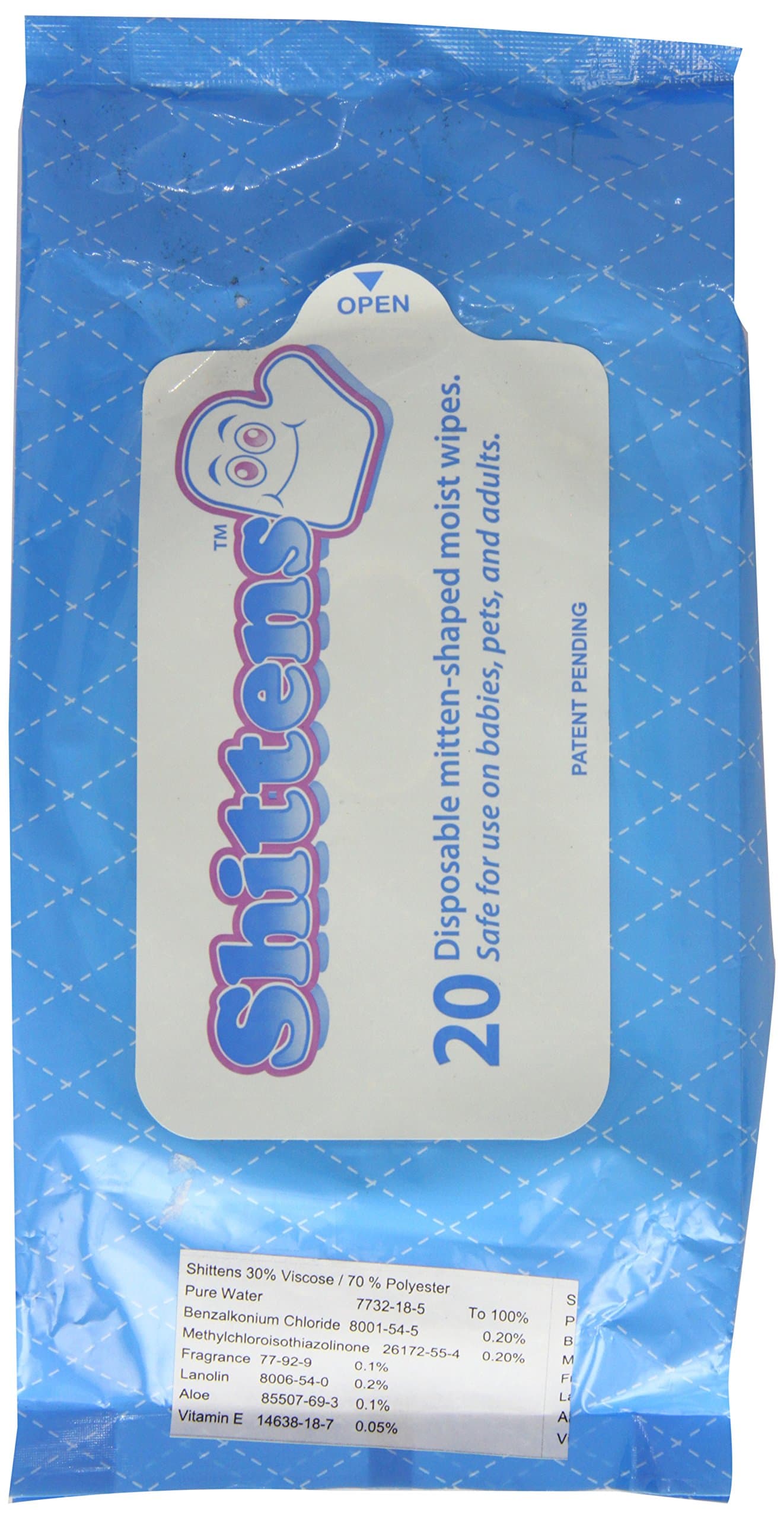 Shittens Mitten Shaped Moist Wipes