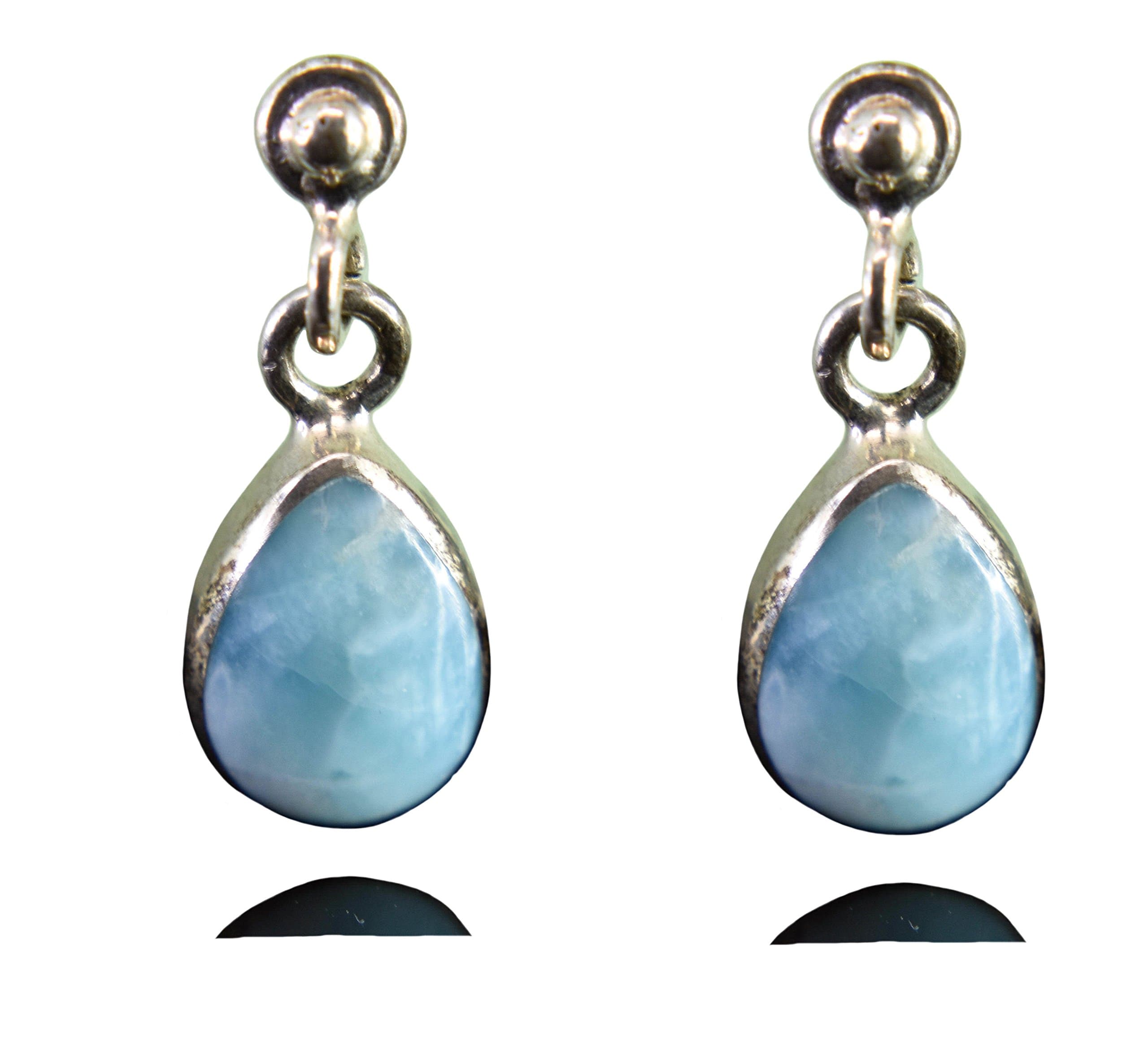 Teardrop larimar Earrings Paradise