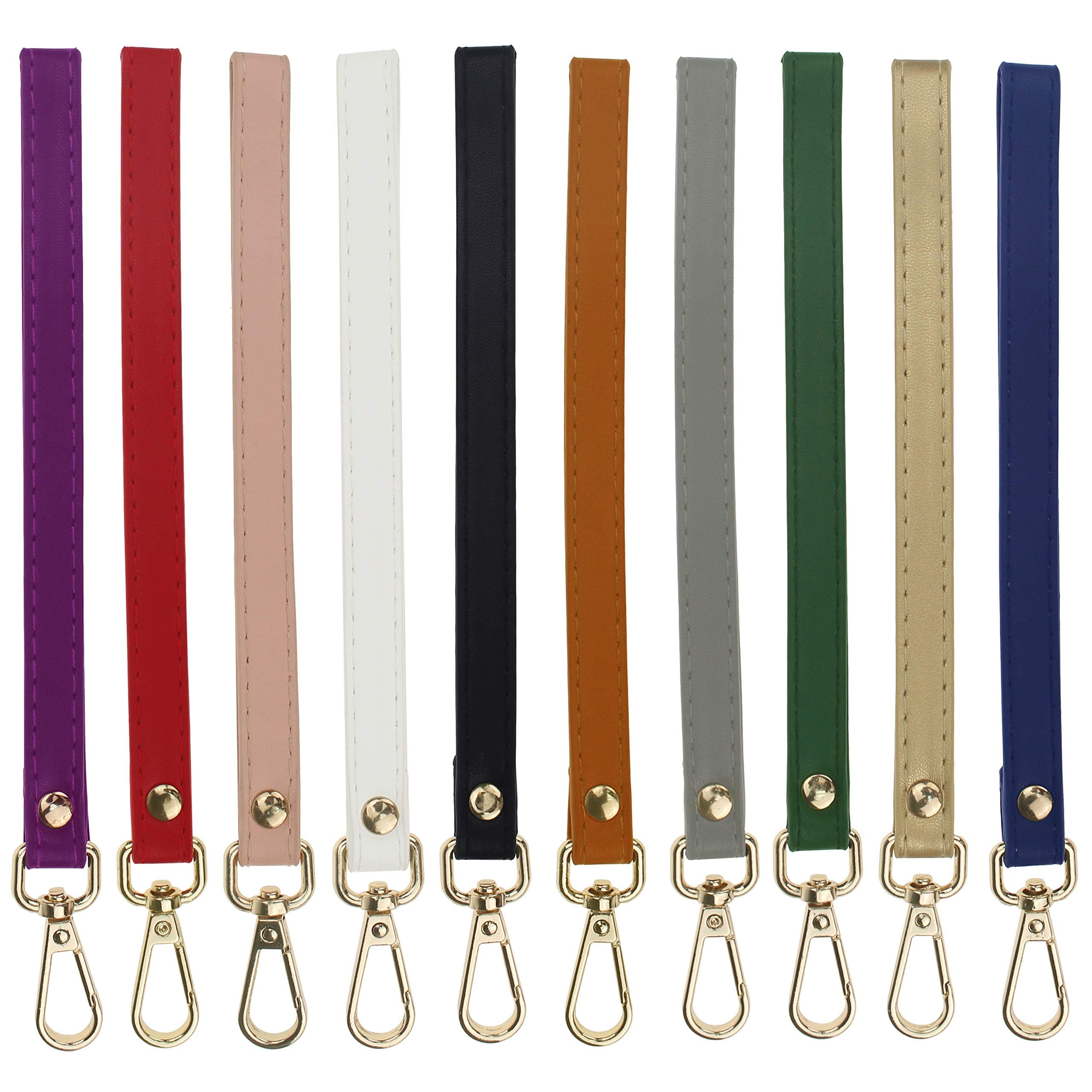 DAMAX DIY Blue Leather Replacement Chain Strap Set for Purse Handbag Clutches Wallet Wristlet Evening Bag(10 Pieces/Set)