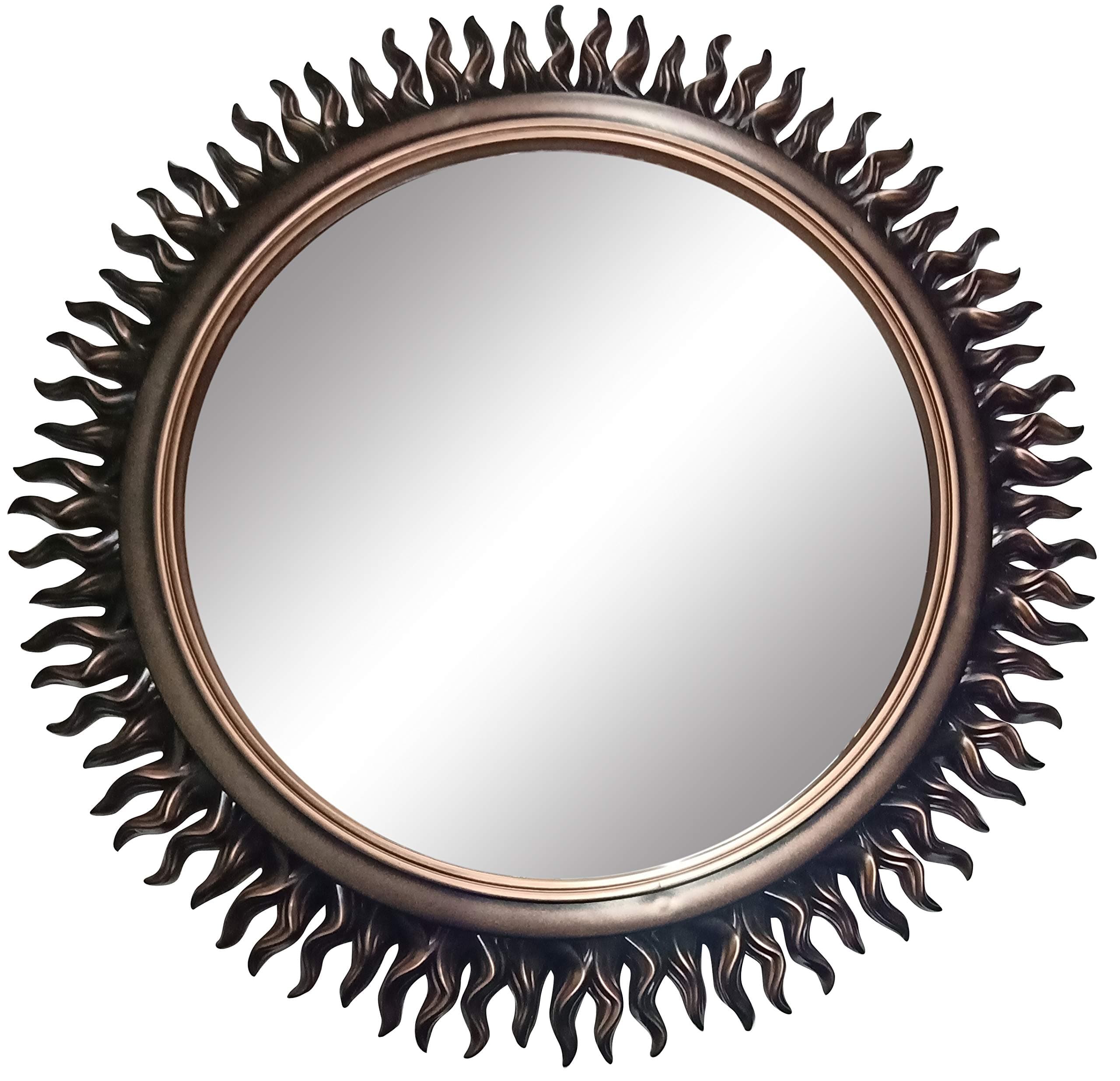 SANWISH Plastic Wall Mirror (43 x 43 cm, Copper)