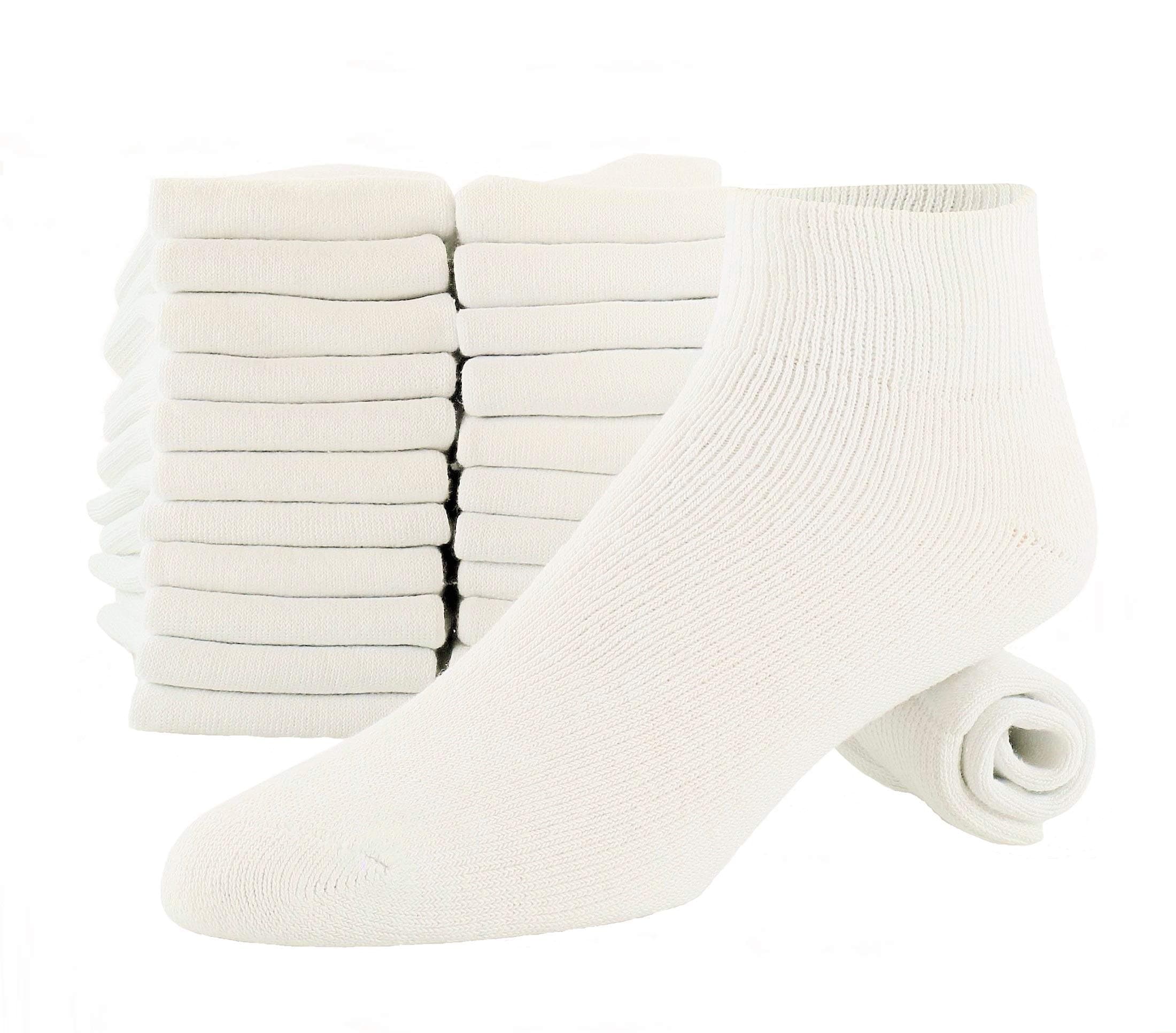 Men's 12 Pack Solid Black Ankle Quarter Socks Premium Cotton Comfort Athletic Fits Shoe Size 6-11 Sock Size 10-13