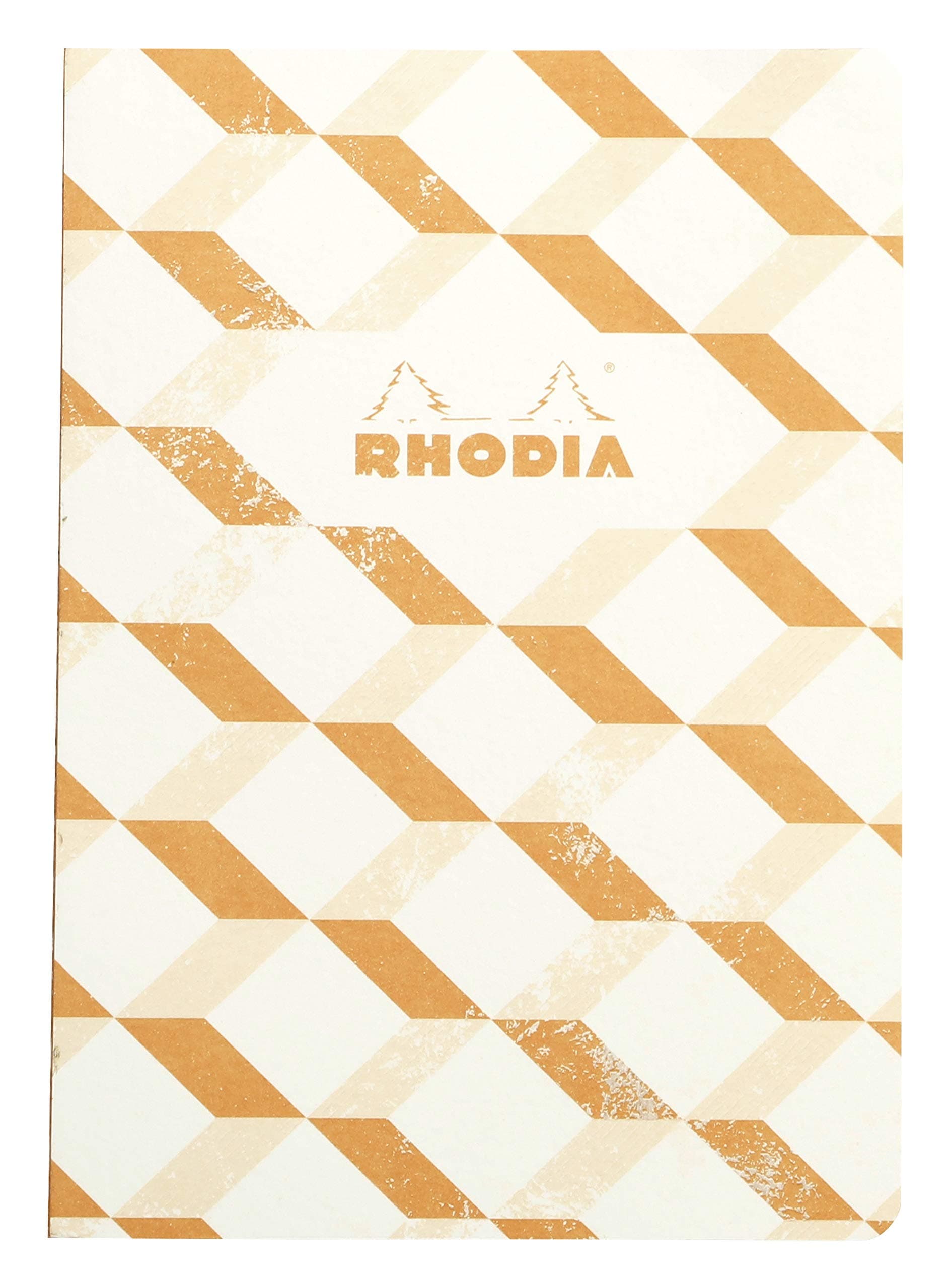 Rhodia Heritage Raw Binding Notebook, A5, Lined - Ivory Escher